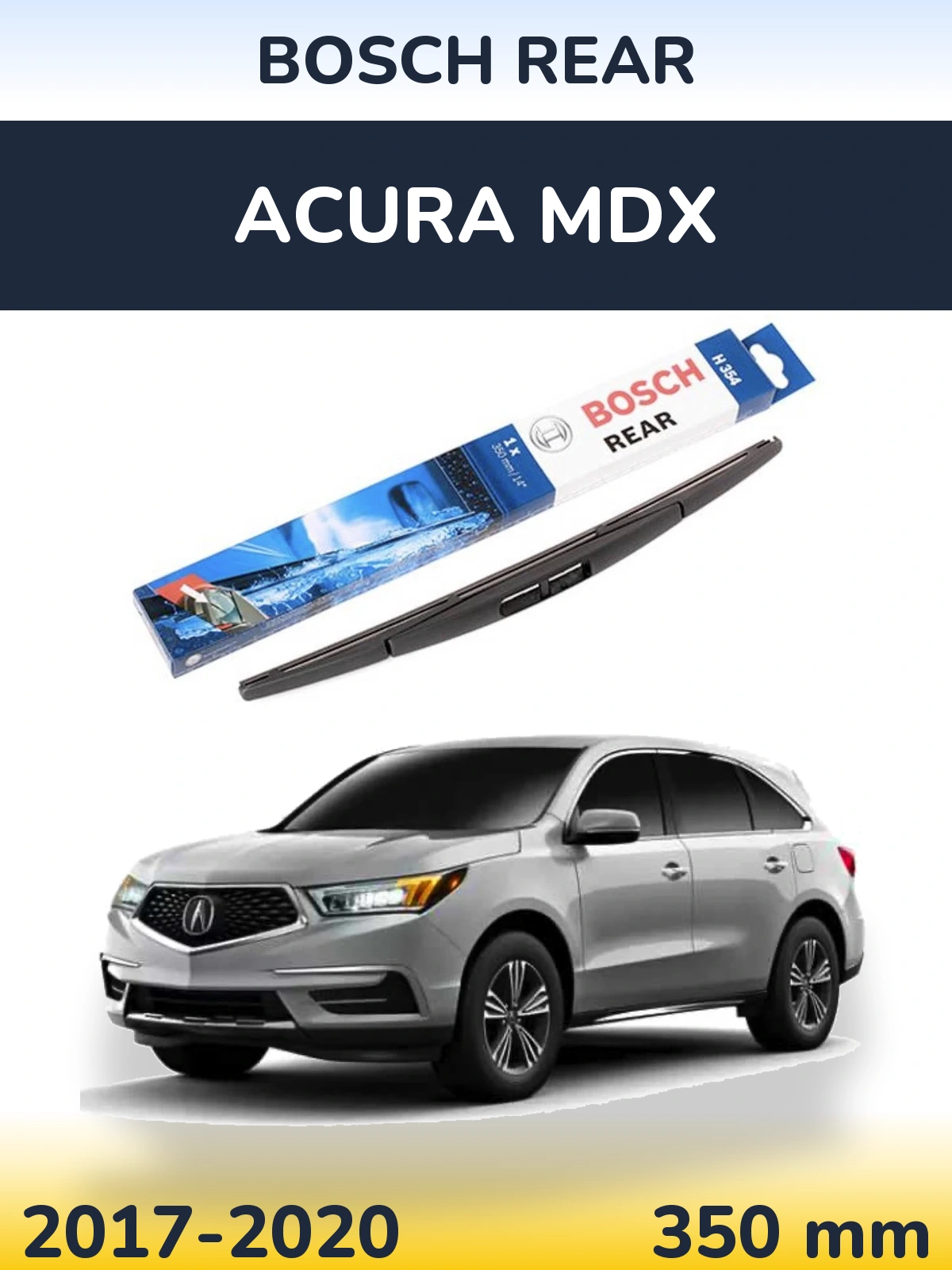 Задний дворник BOSCH Rear 350 мм для Acura MDX 2017-2020