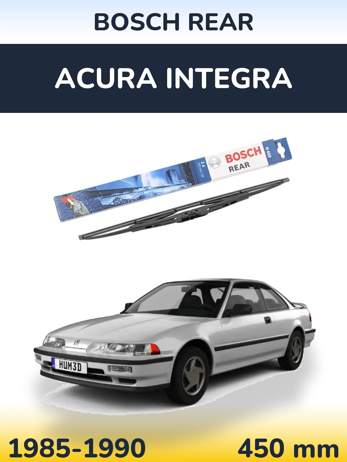 Задний дворник BOSCH Rear 450 мм для Acura Integra 1985-1990