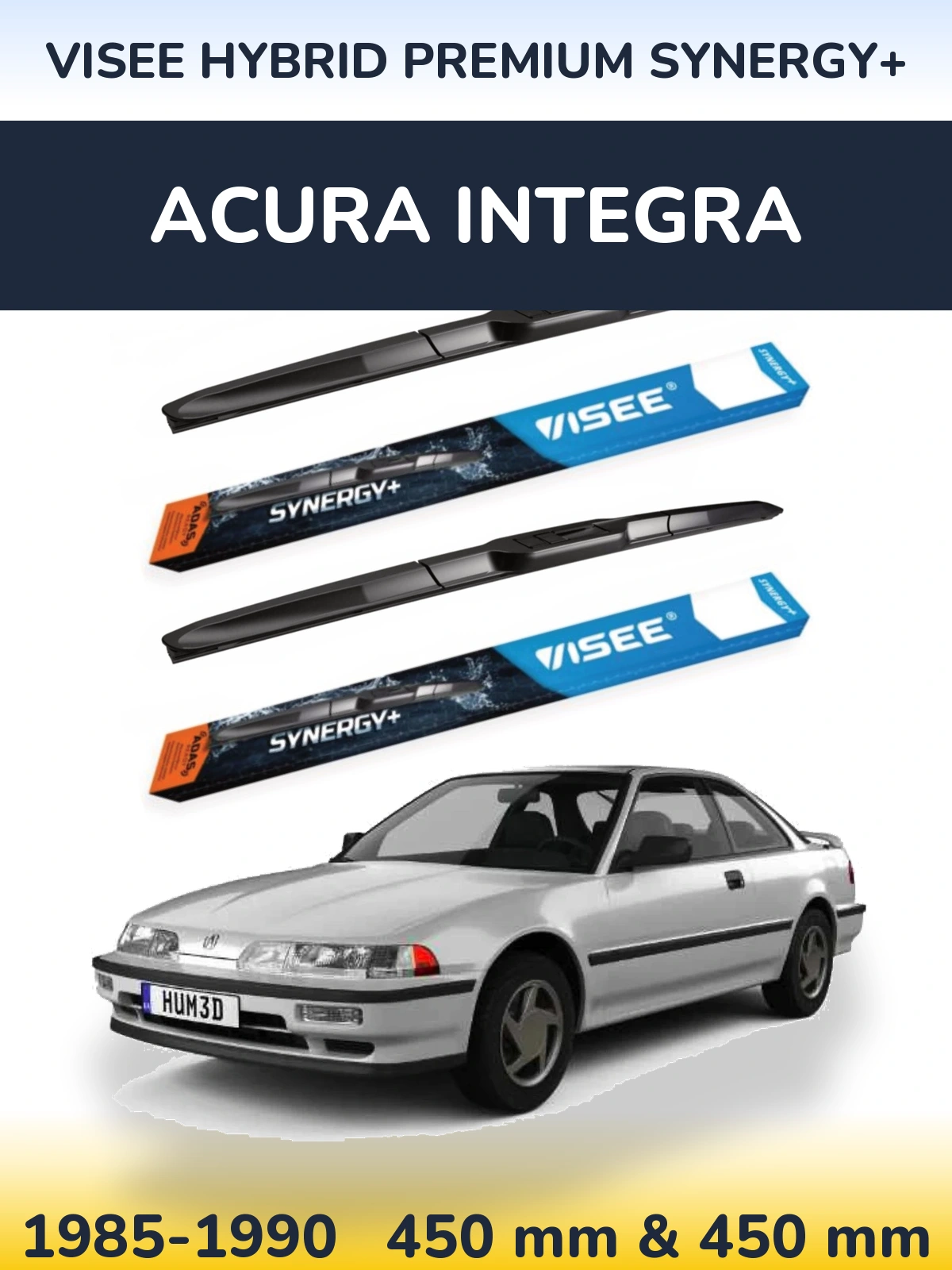 Komplet przednich wycieraczek VISEE HYBRID PREMIUM SYNERGY+ 450 & 450 mm do Acura Integra 1985-1990