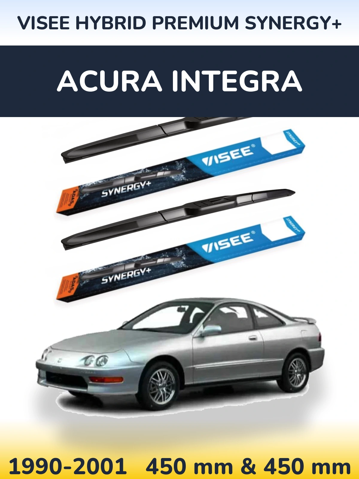 Komplet przednich wycieraczek VISEE HYBRID PREMIUM SYNERGY+ 450 & 450 mm do Acura Integra 1990-2001
