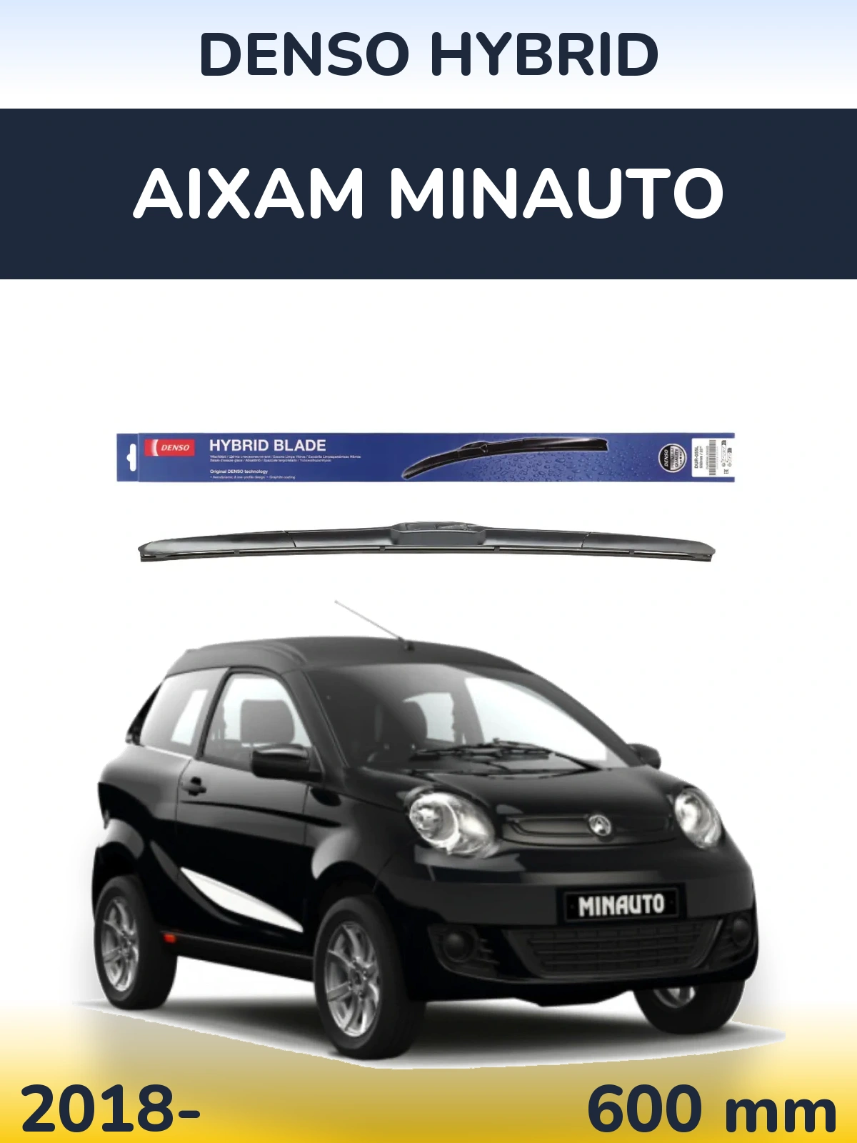 Przednia wycieraczka Denso Hybrid 600 mm do Aixam Minauto 2018-2026