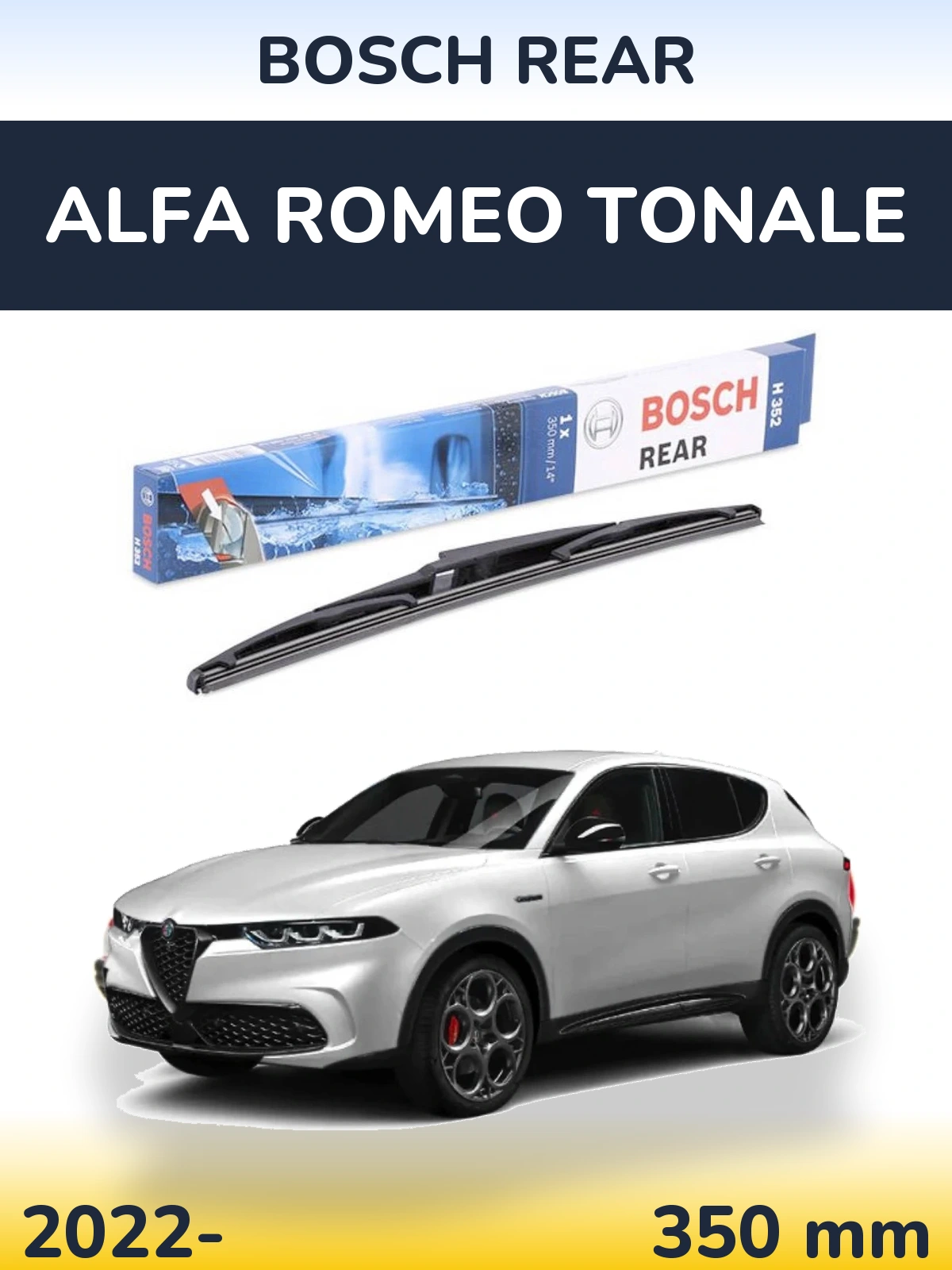 Tylna wycieraczka BOSCH Rear 350 mm do Alfa Romeo Tonale 2022-2026