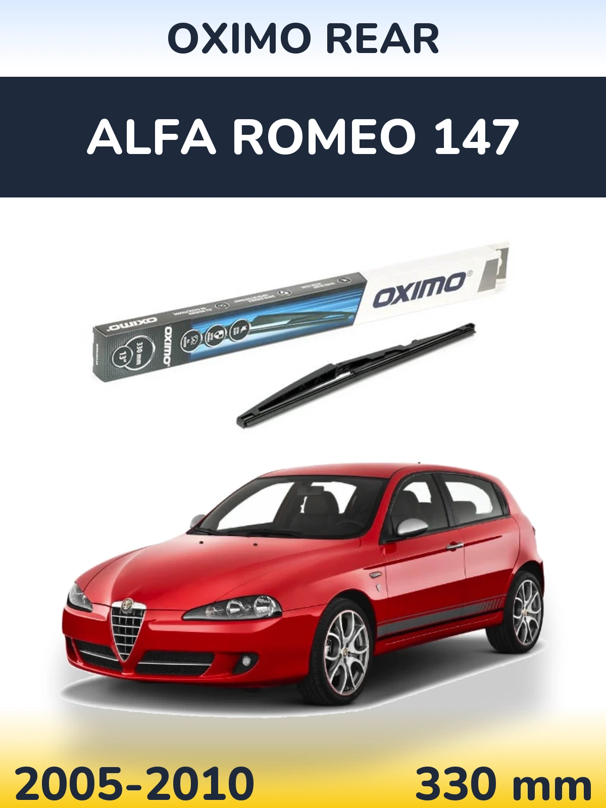 Задний дворник Oximo Rear 330 мм для Alfa Romeo 147 2005-2010