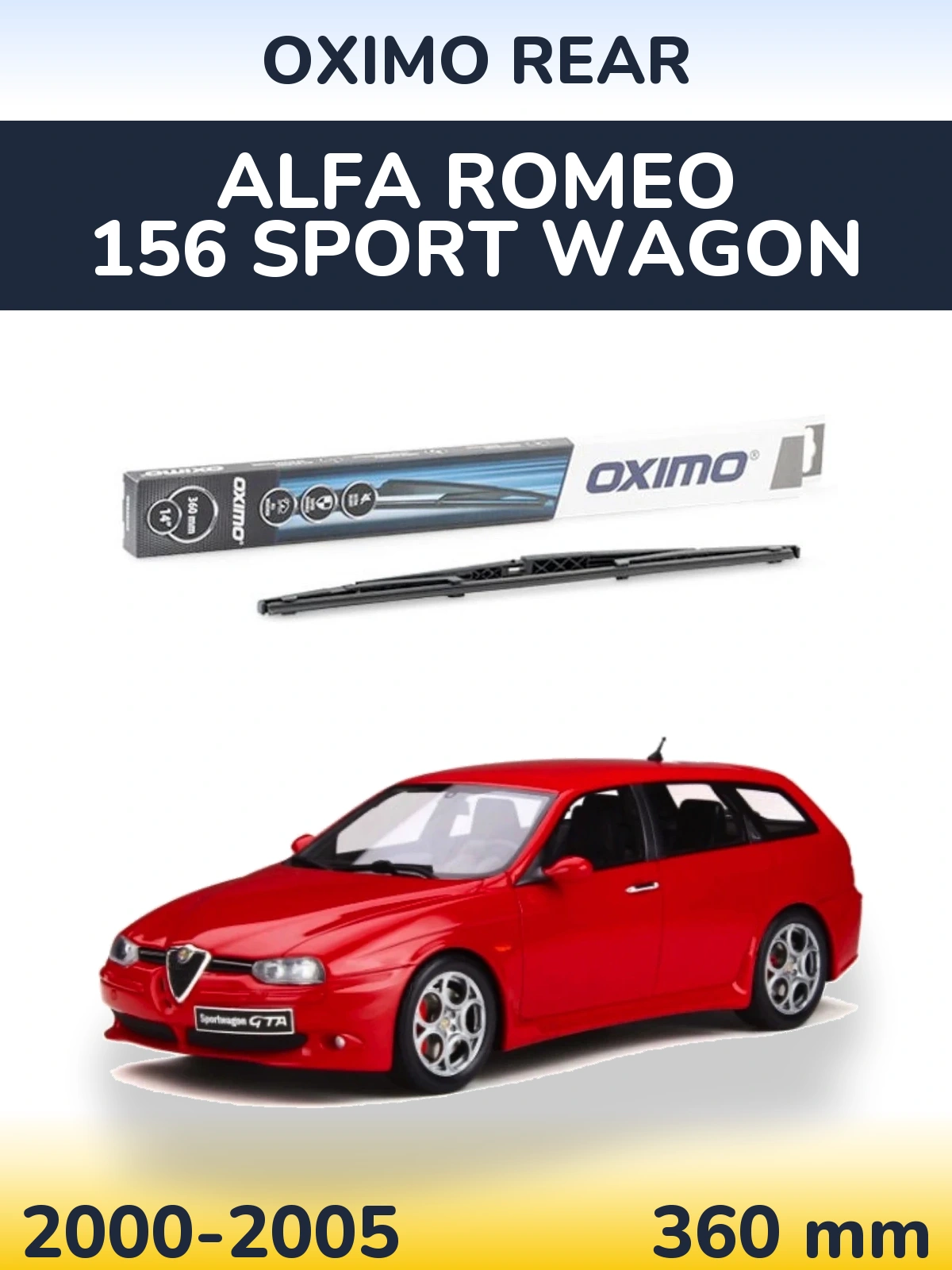 Tylna wycieraczka Oximo Rear 360 mm do Alfa Romeo 156 Sport Wagon 2000-2005