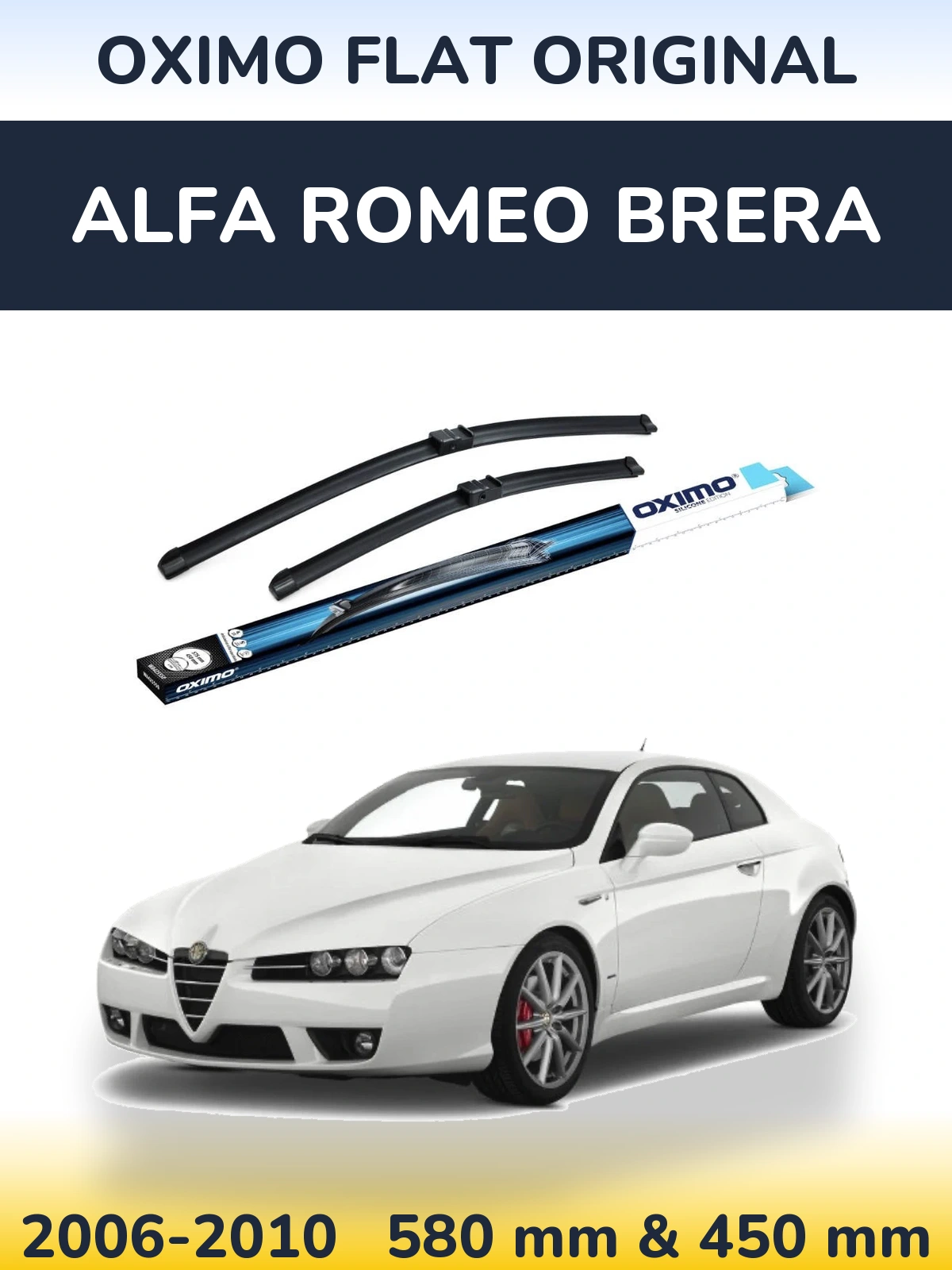 Komplet przednich wycieraczek Oximo Flat Original 580 & 450 mm do Alfa Romeo Brera 2006-2010