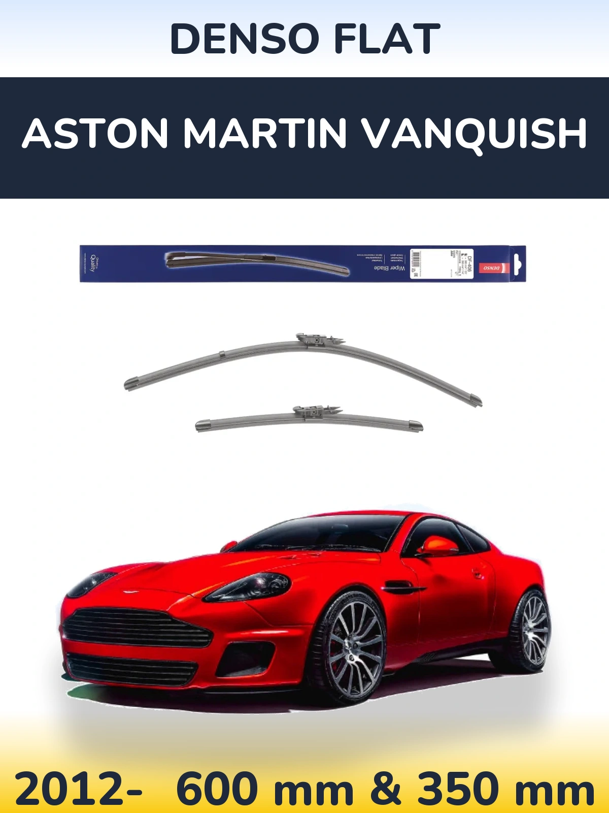 Komplet przednich wycieraczek Denso Flat 580 & 350 mm do Aston Martin Vanquish 2012-2026