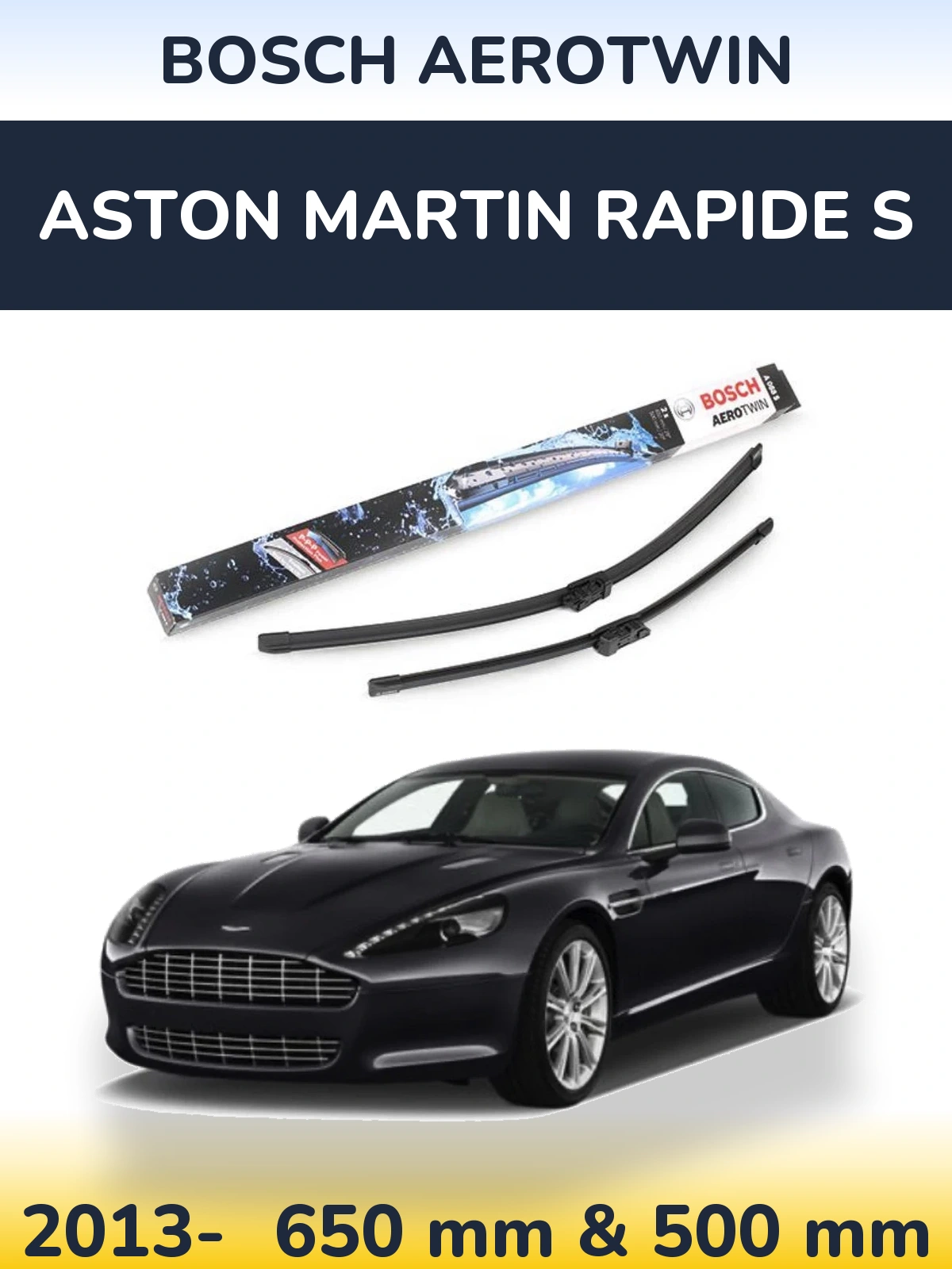 Komplet przednich wycieraczek BOSCH AeroTwin 650 & 500 mm do Aston Martin Rapide S 2013-2026