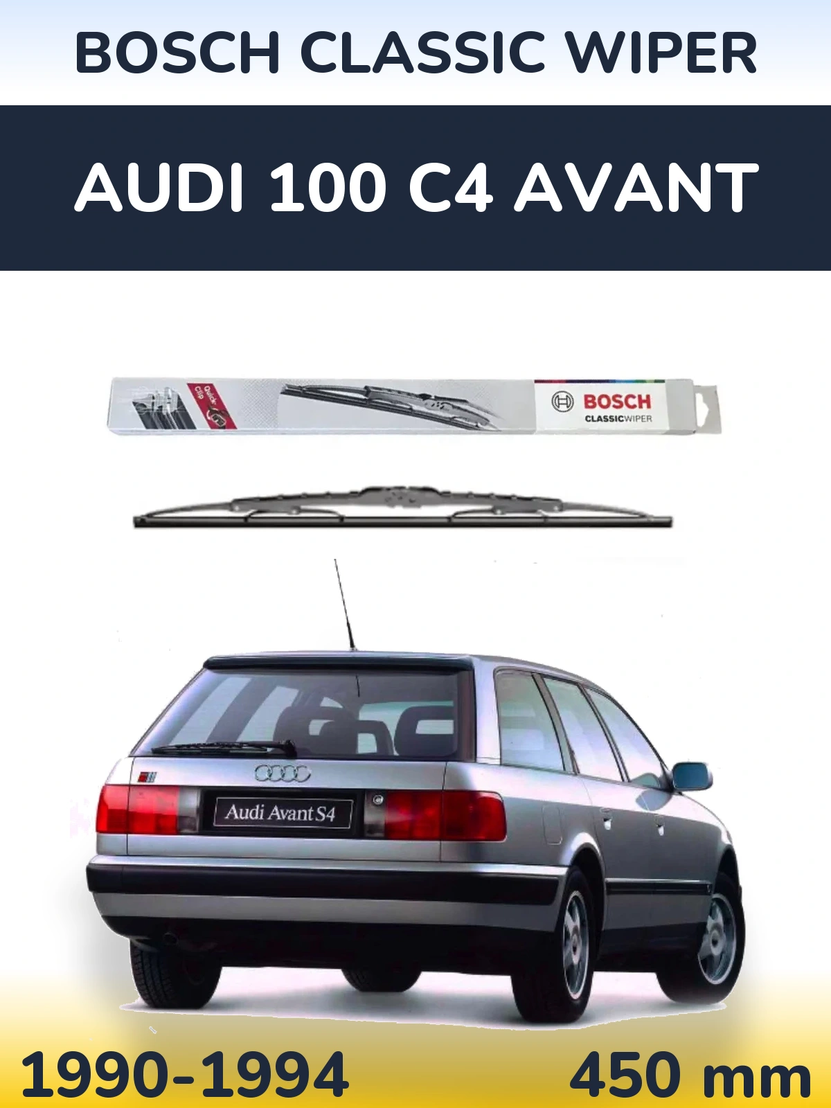 Tylna wycieraczka BOSCH Classic Wiper 450 mm do Audi 100 C4 Avant 1990-1994
