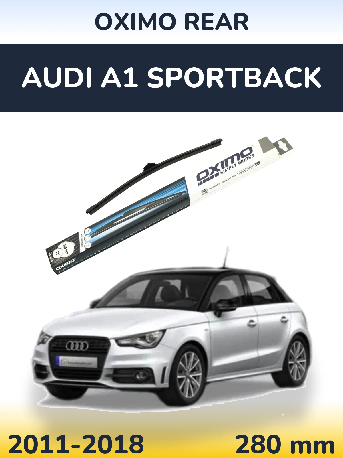 Задний дворник Oximo Rear 280 мм для Audi A1 Sportback 2011-2018