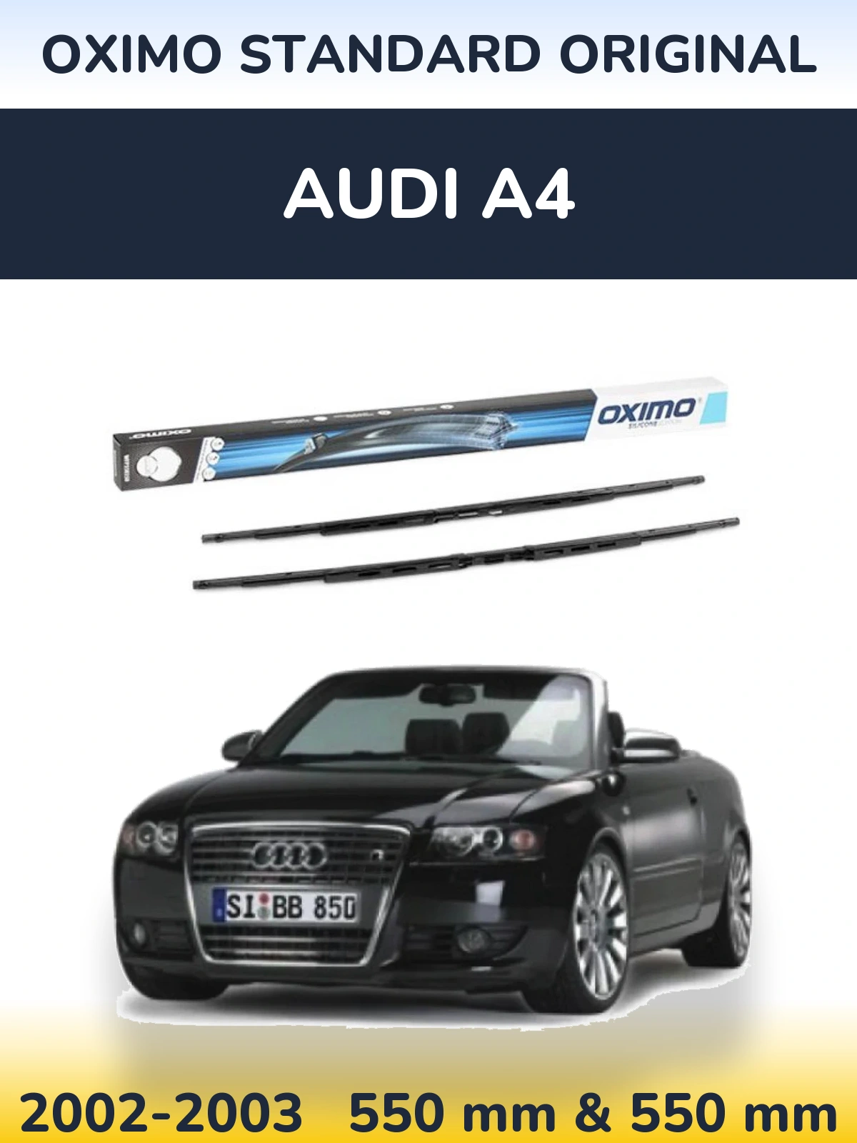 Komplet przednich wycieraczek Oximo Standard Original 550 & 550 mm do Audi A4 2002-2003