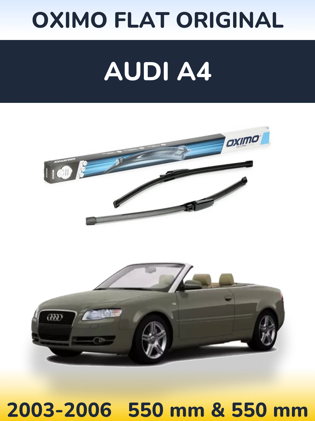 Komplet przednich wycieraczek Oximo Flat Original 550 & 550 mm do Audi A4 2003-2006
