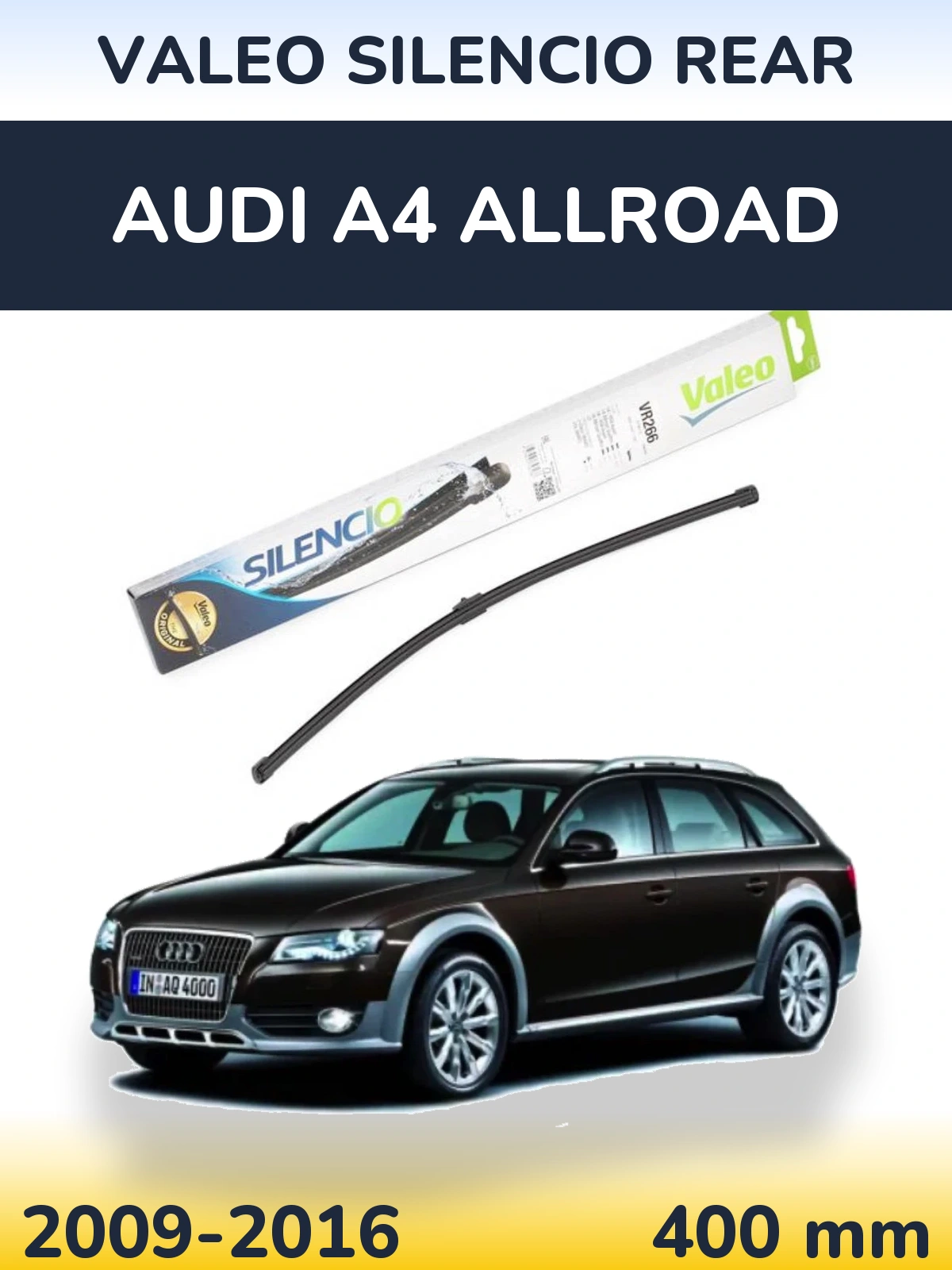 Tylna wycieraczka Valeo Silencio Rear 400 mm do Audi A4 Allroad 2009-2016