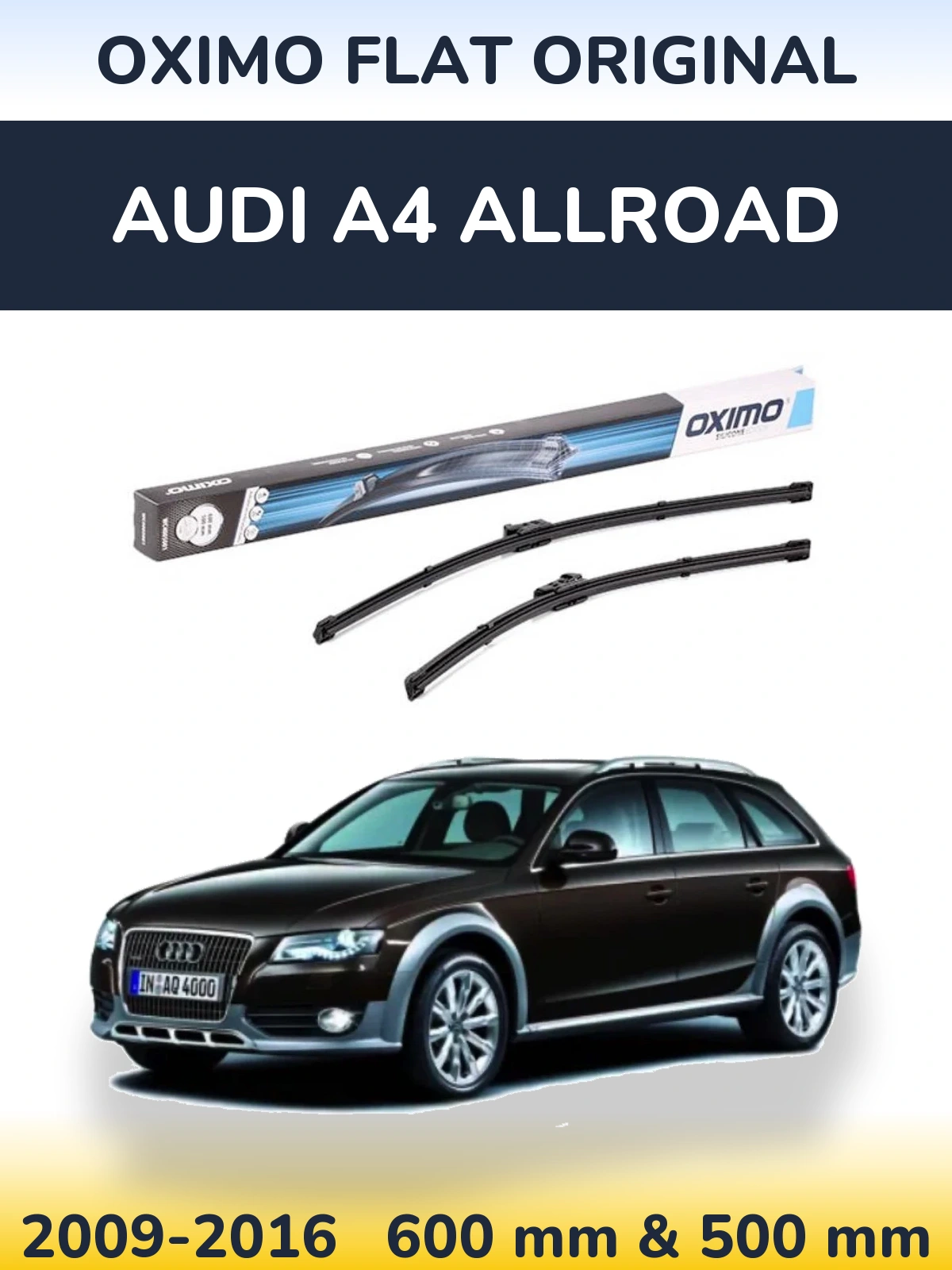 Komplet przednich wycieraczek Oximo Flat Original 600 & 500 mm do Audi A4 Allroad 2009-2016