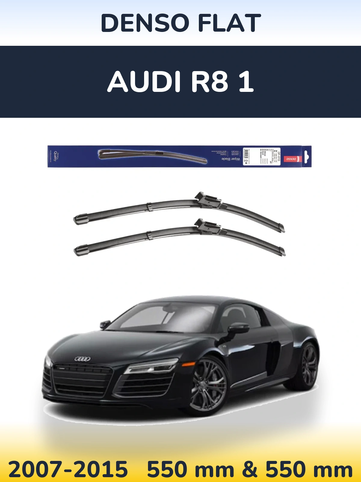 Komplet przednich wycieraczek Denso Flat 550 & 550 mm do Audi R8 1 2007-2015