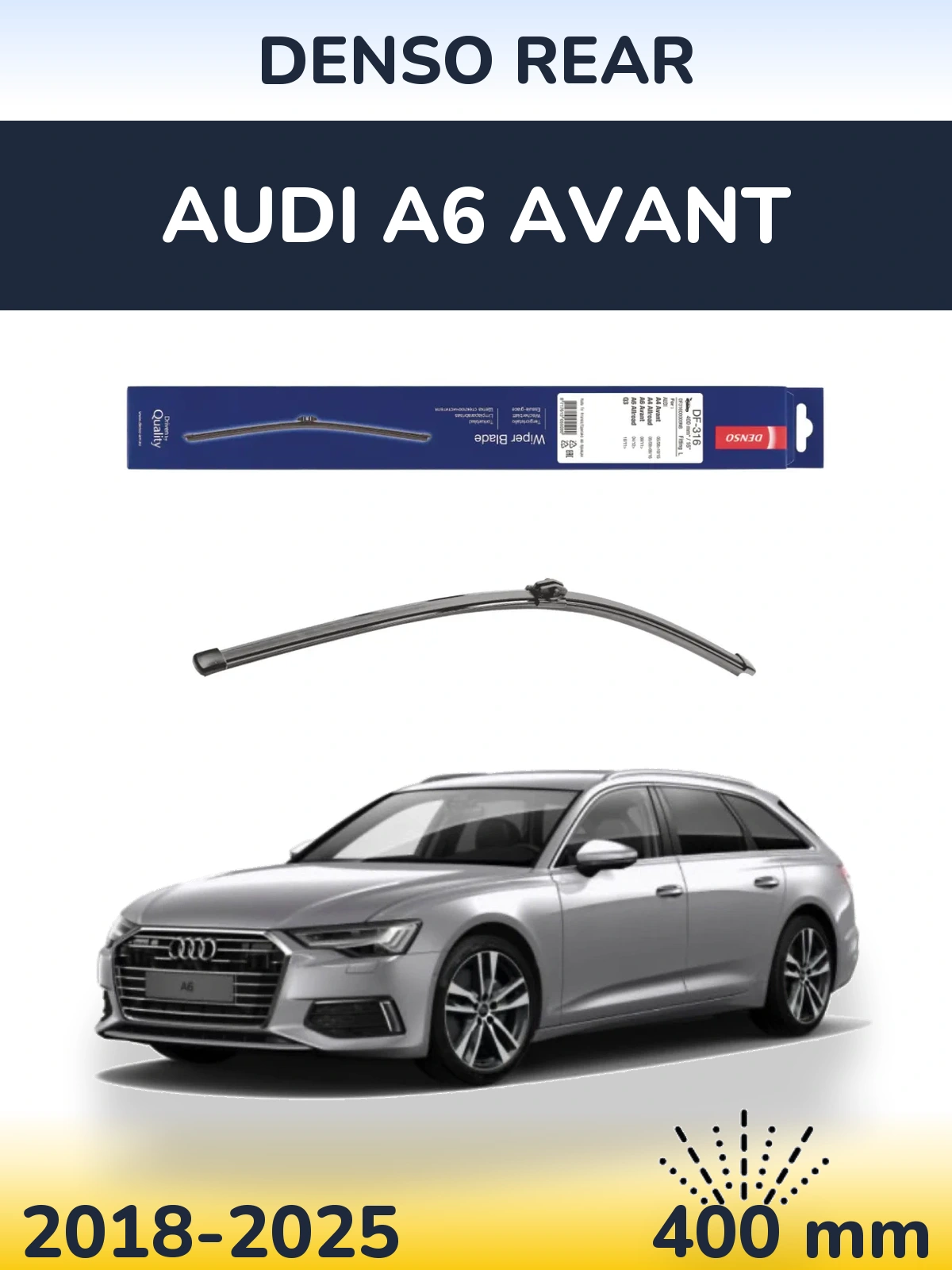 Tylna wycieraczka Denso Rear 400 mm do Audi A6 Avant 2018-2025