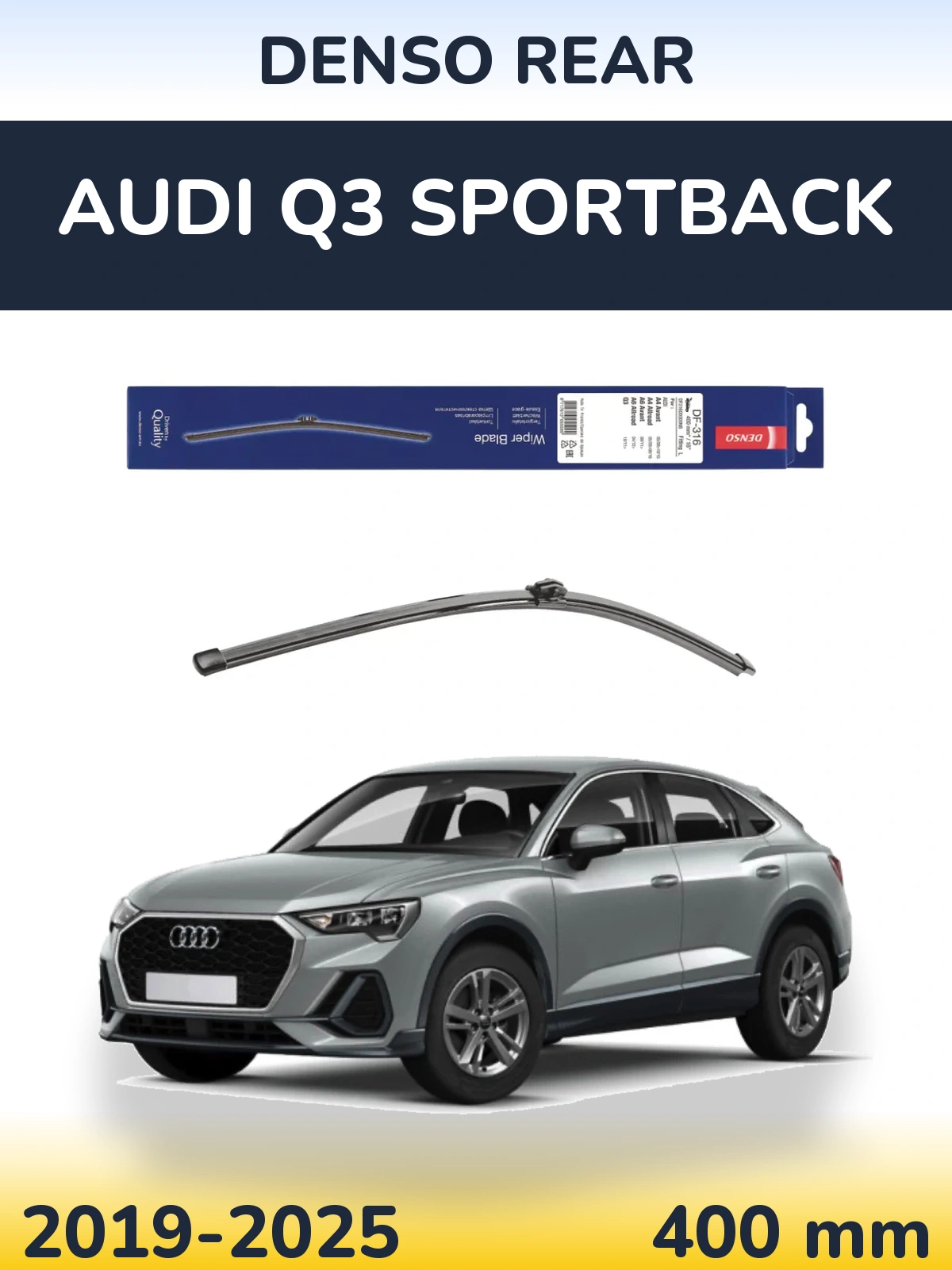Tylna wycieraczka Denso Rear 400 mm do Audi Q3 Sportback 2019-2025