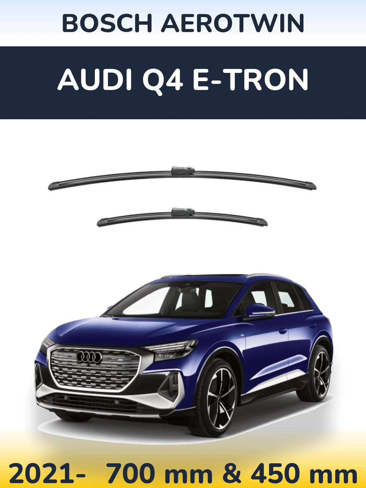 Komplet przednich wycieraczek BOSCH AeroTwin 700 & 450 mm do Audi Q4 e-tron 2021-2026