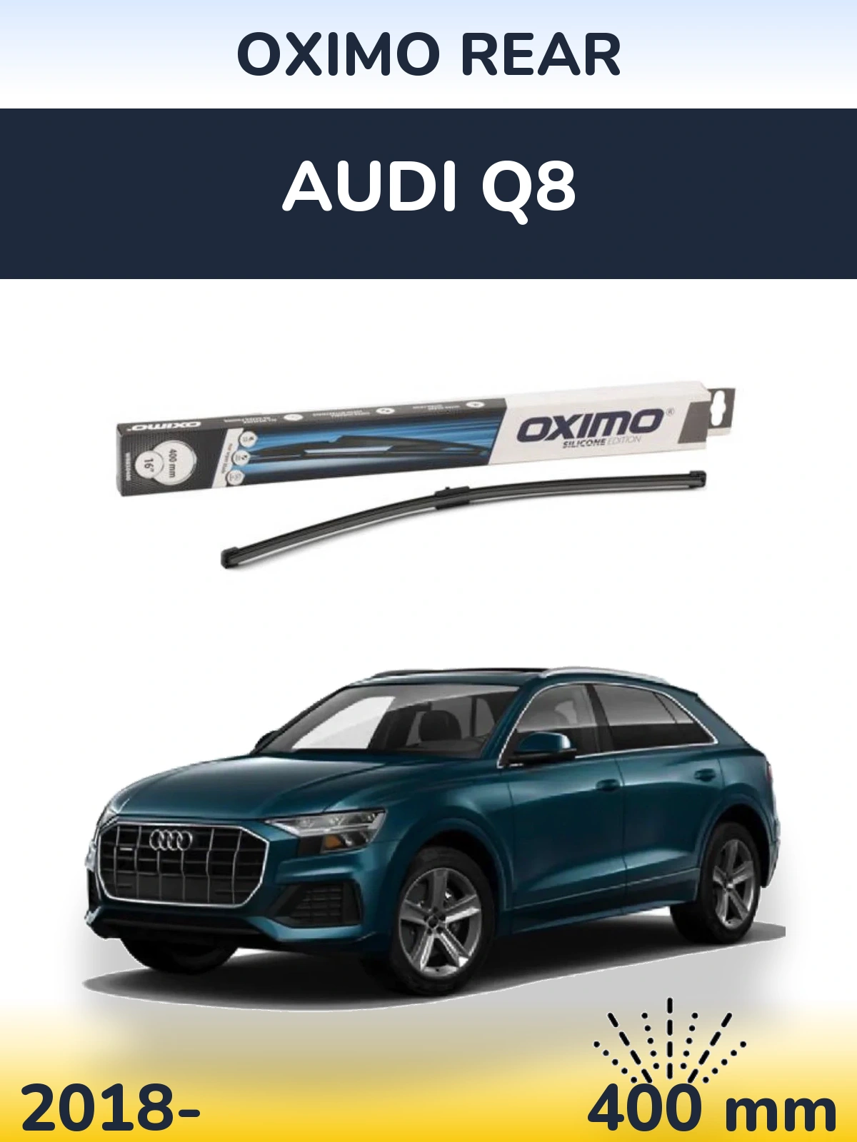Tylna wycieraczka Oximo Rear 400 mm do Audi Q8 2018-2026