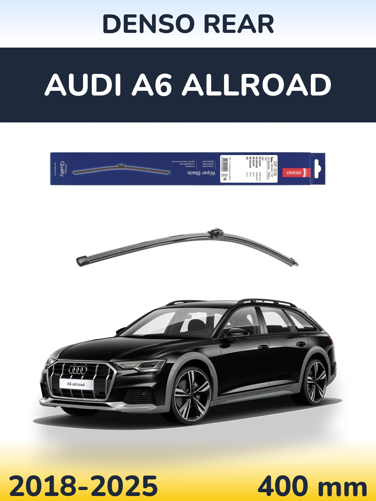 Tylna wycieraczka Denso Rear 400 mm do Audi A6 Allroad 2018-2025