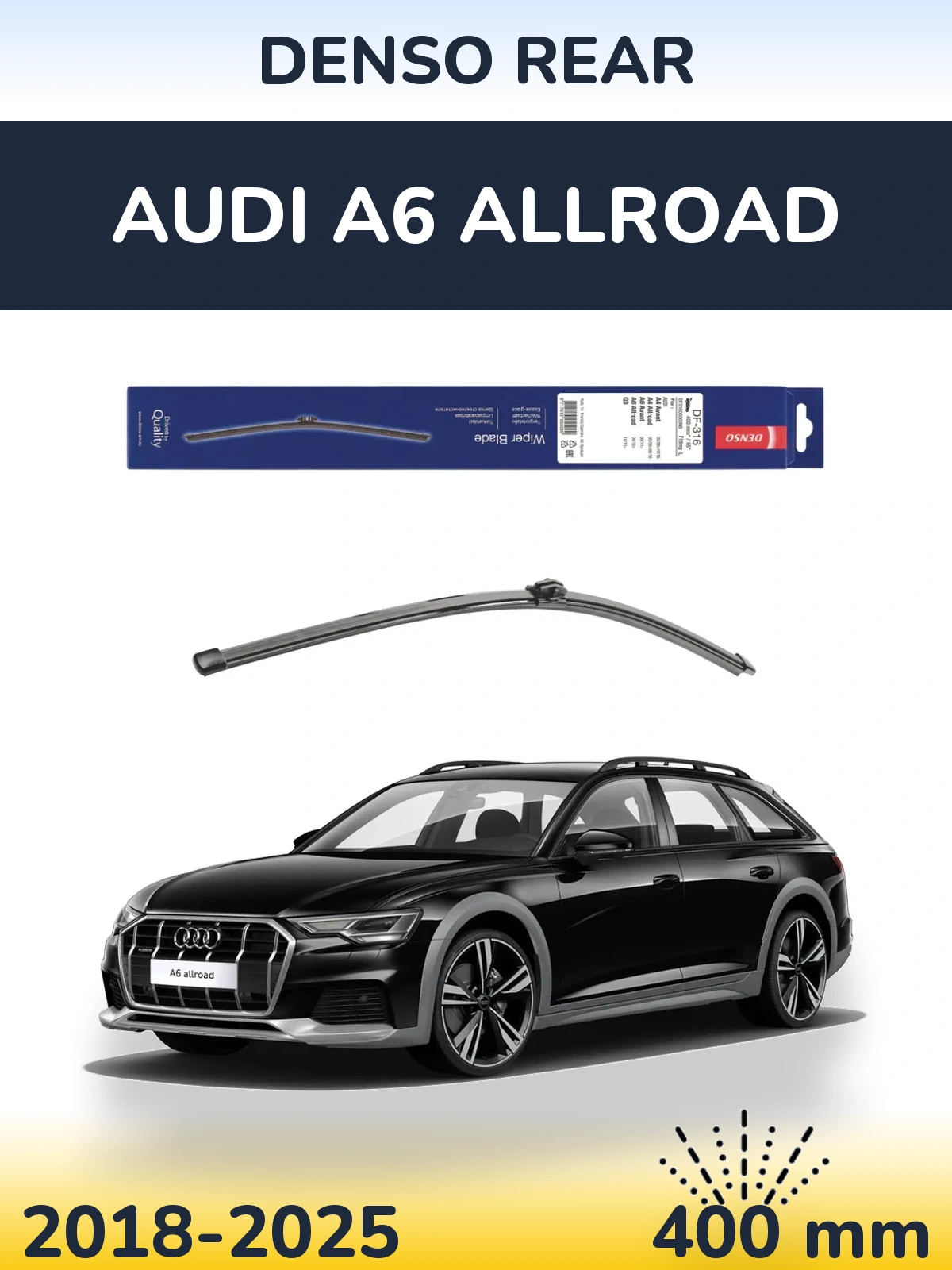 Tylna wycieraczka Denso Rear 400 mm do Audi A6 Allroad 2018-2025