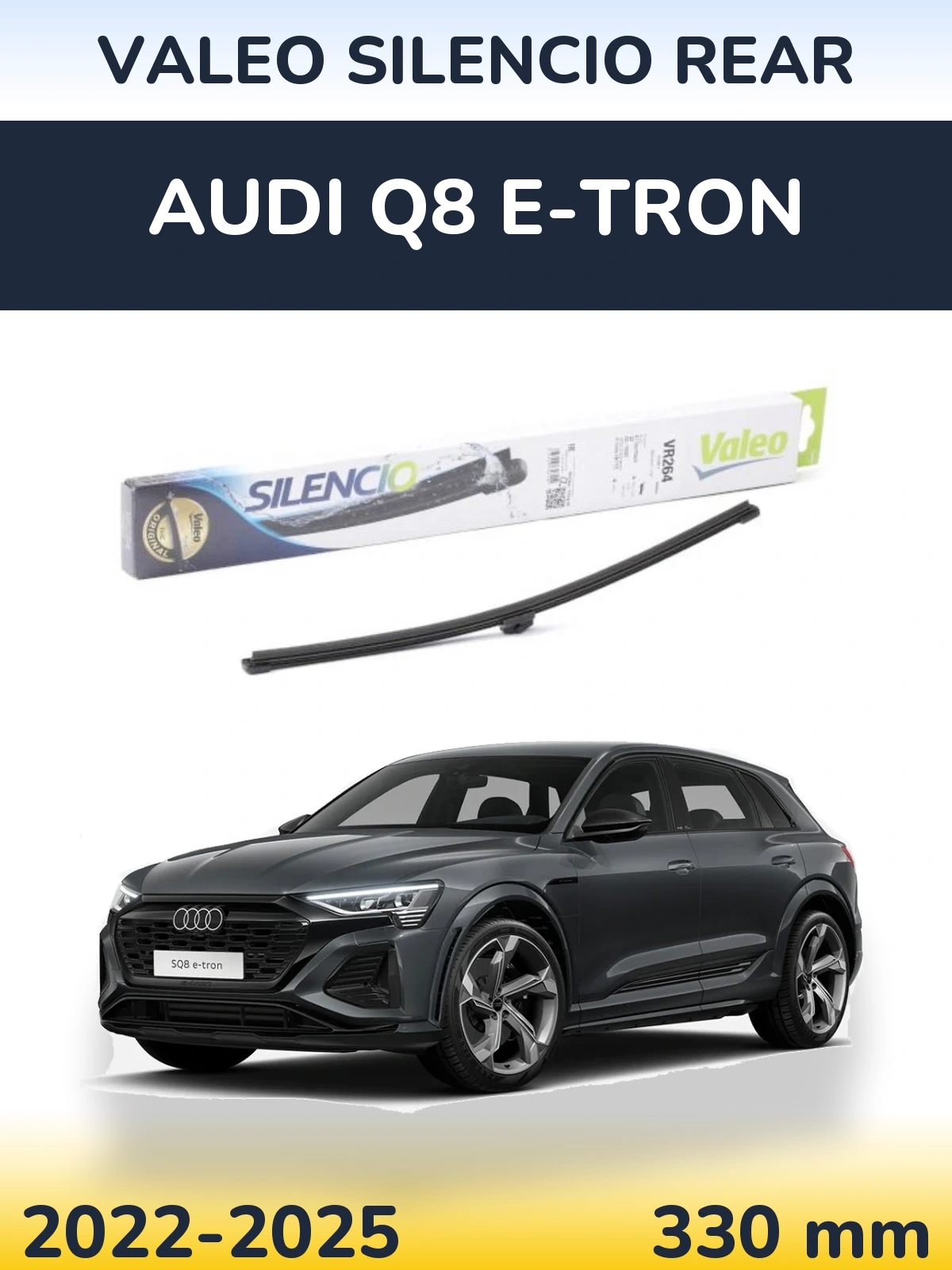 Rear wiper blade Valeo Silencio Rear 320 mm for Audi Q8 e-tron 2022-2025