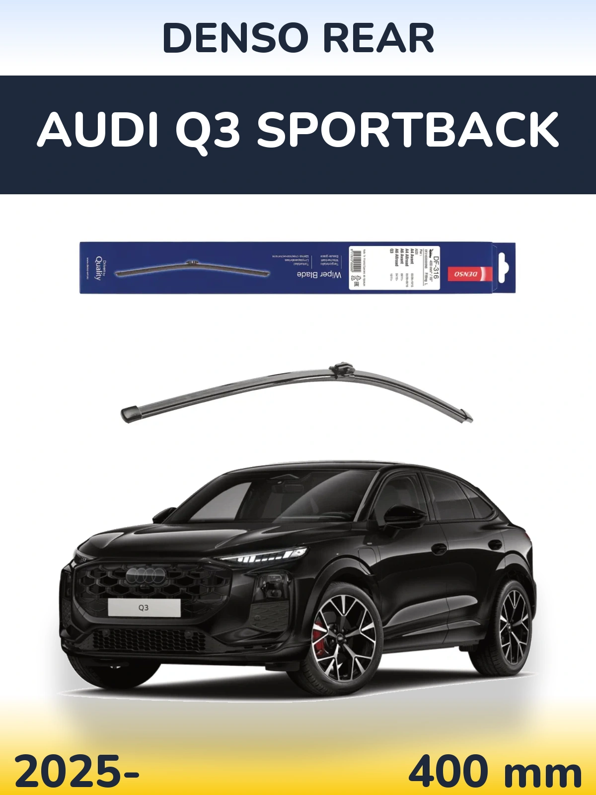Tylna wycieraczka Denso Rear 400 mm do Audi Q3 Sportback 2025-2026