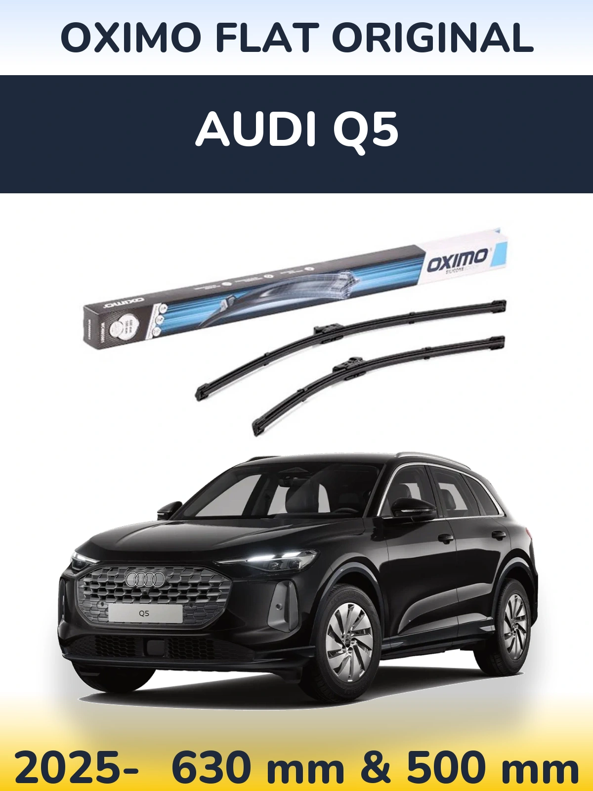 Komplet przednich wycieraczek Oximo Flat Original 600 & 500 mm do Audi Q5 2025-2026
