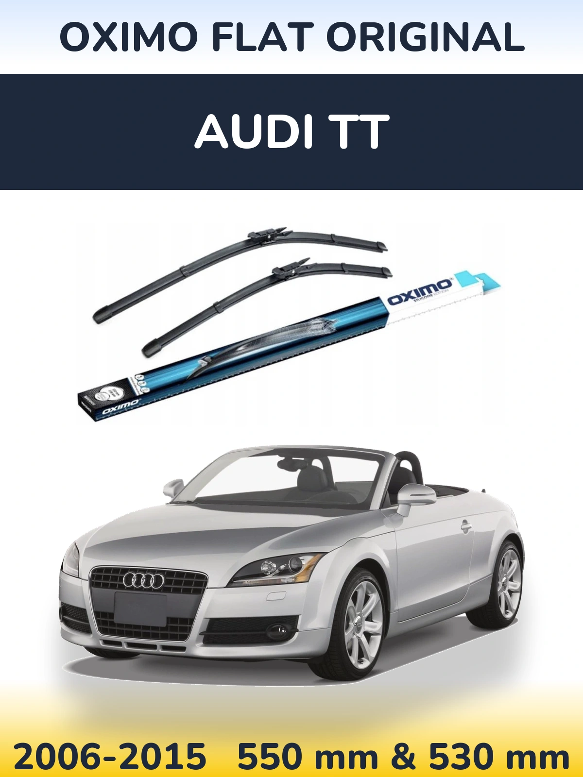 Komplet przednich wycieraczek Oximo Flat Original 550 & 530 mm do Audi TT 2006-2015
