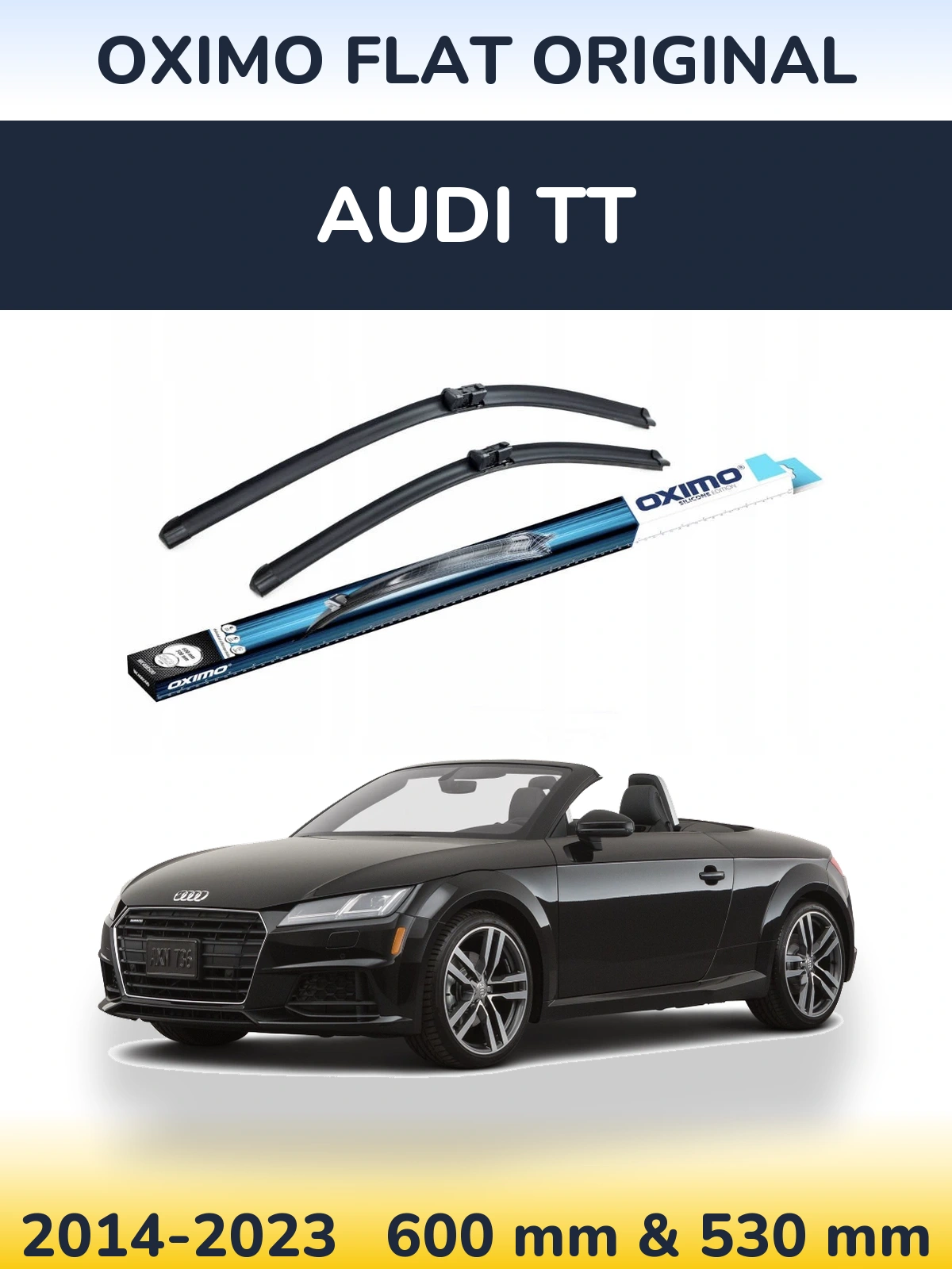 Komplet przednich wycieraczek Oximo Flat Original 600 & 530 mm do Audi TT 2014-2023