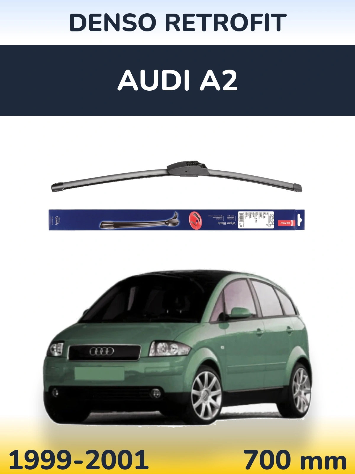 Przednia wycieraczka Denso Retrofit 700 mm do Audi A2 1999-2001