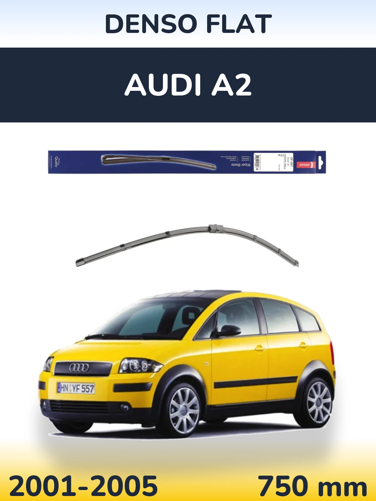 Przednia wycieraczka Denso Flat 750 mm do Audi A2 2001-2005