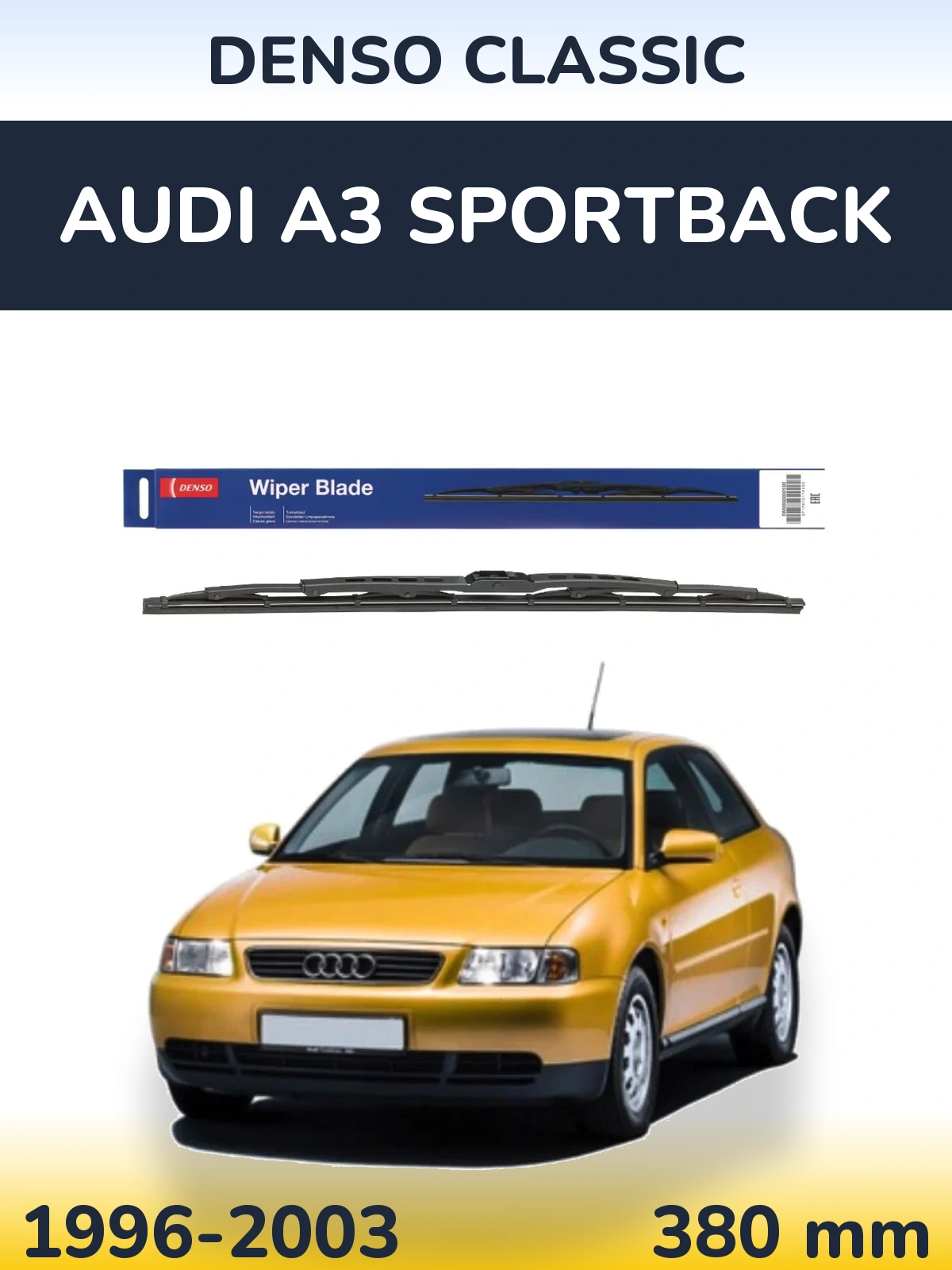 Tylna wycieraczka Denso Classic 380 mm do Audi A3 Sportback 1996-2003