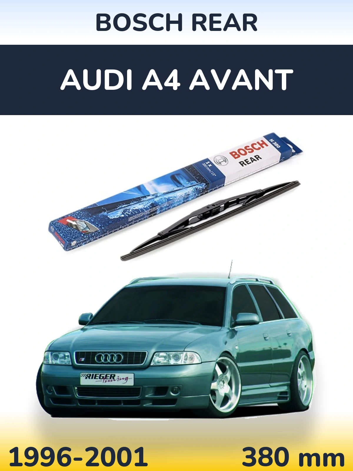Tylna wycieraczka BOSCH Rear 380 mm do Audi A4 Avant 1996-2001