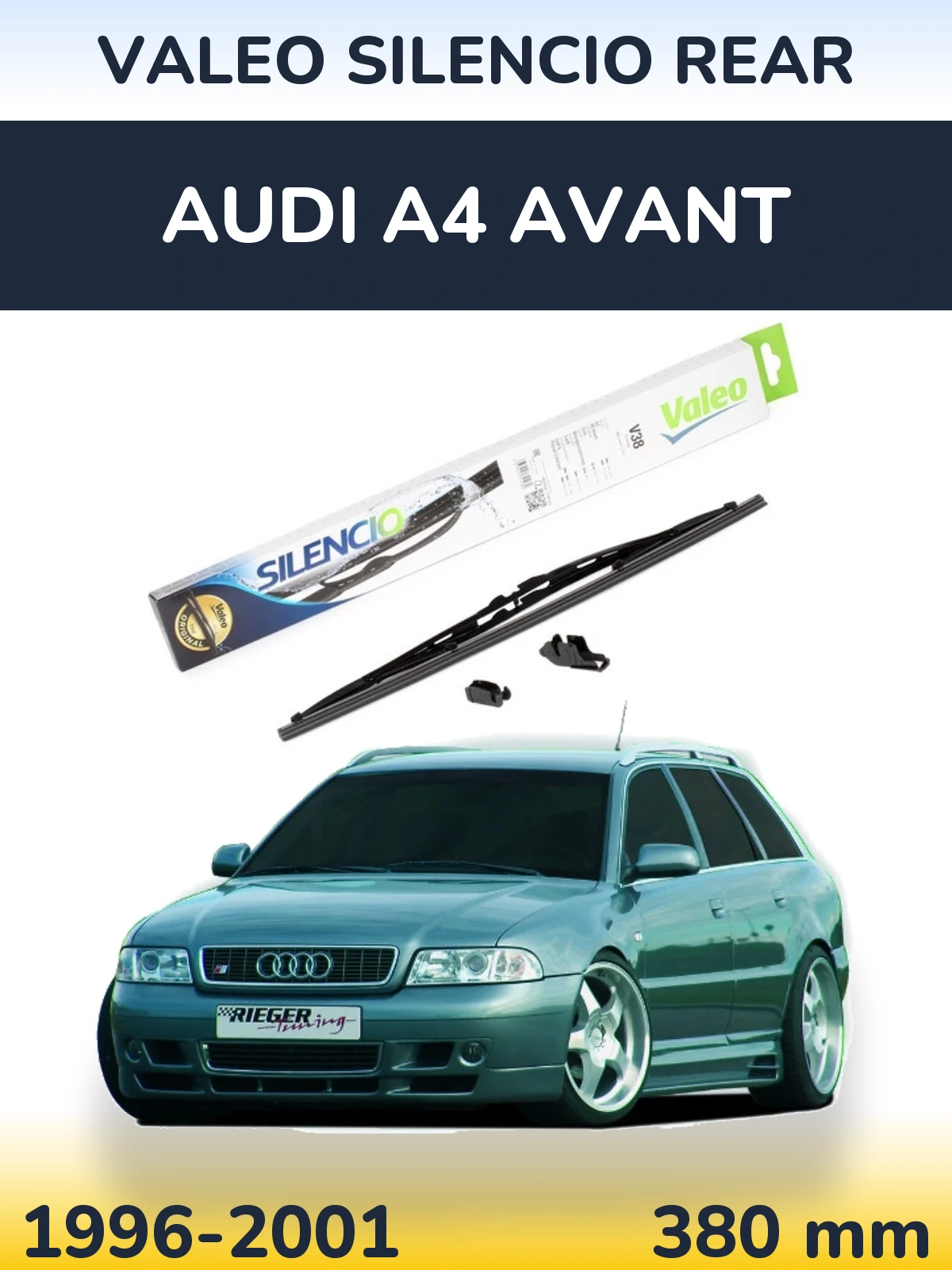 Tylna wycieraczka Valeo Silencio Rear 380 mm do Audi A4 Avant 1996-2001