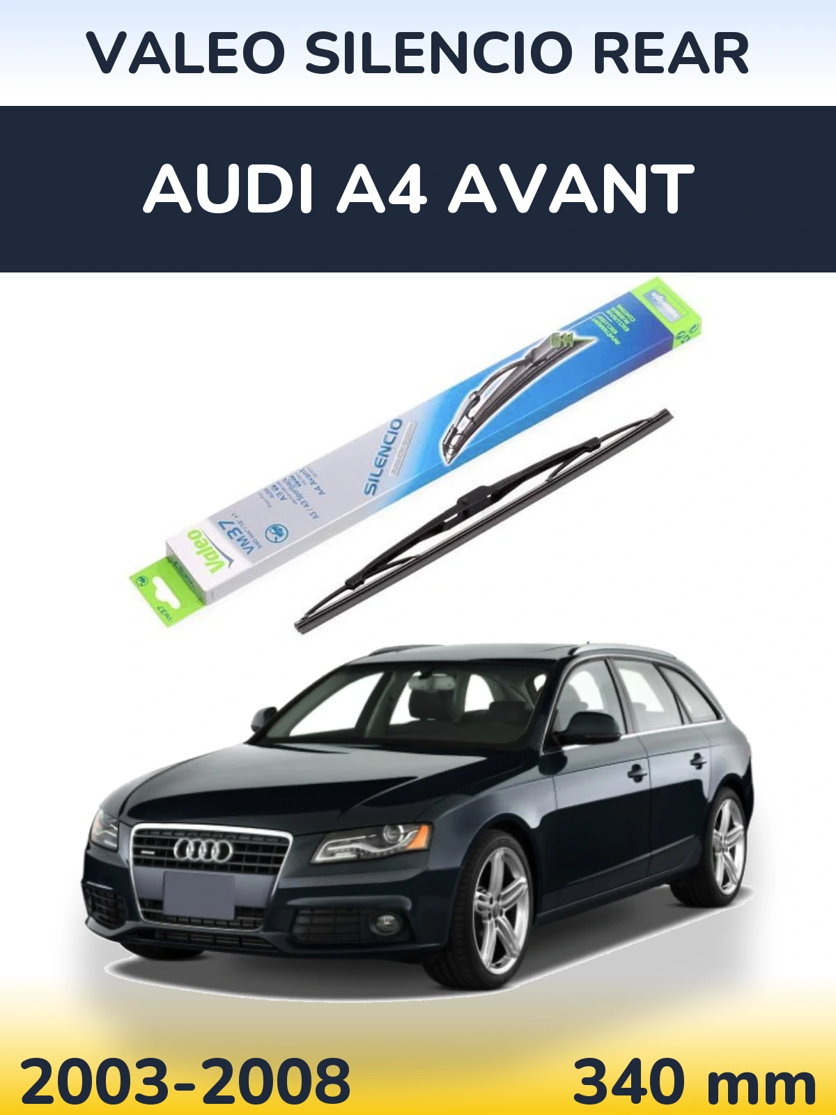Tylna wycieraczka Valeo Silencio Rear 340 mm do Audi A4 Avant 2003-2008