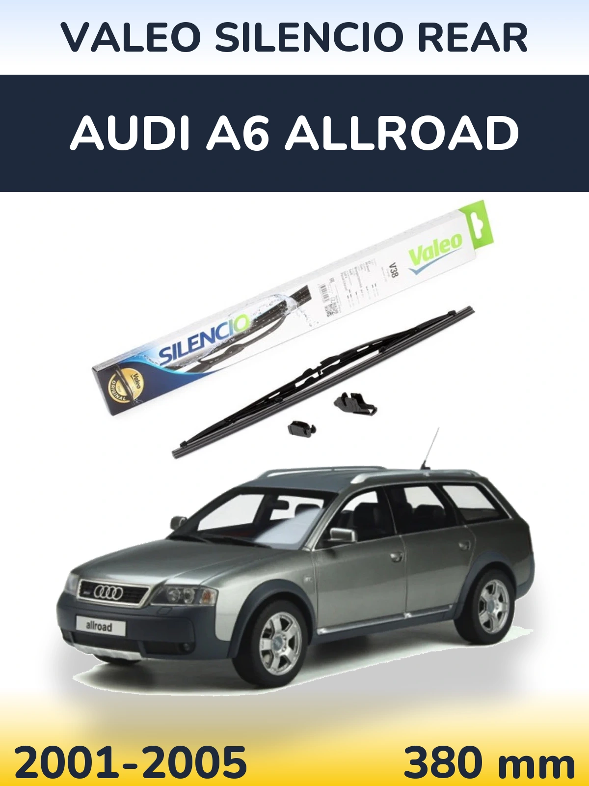 Tylna wycieraczka Valeo Silencio Rear 380 mm do Audi A6 Allroad 2001-2005