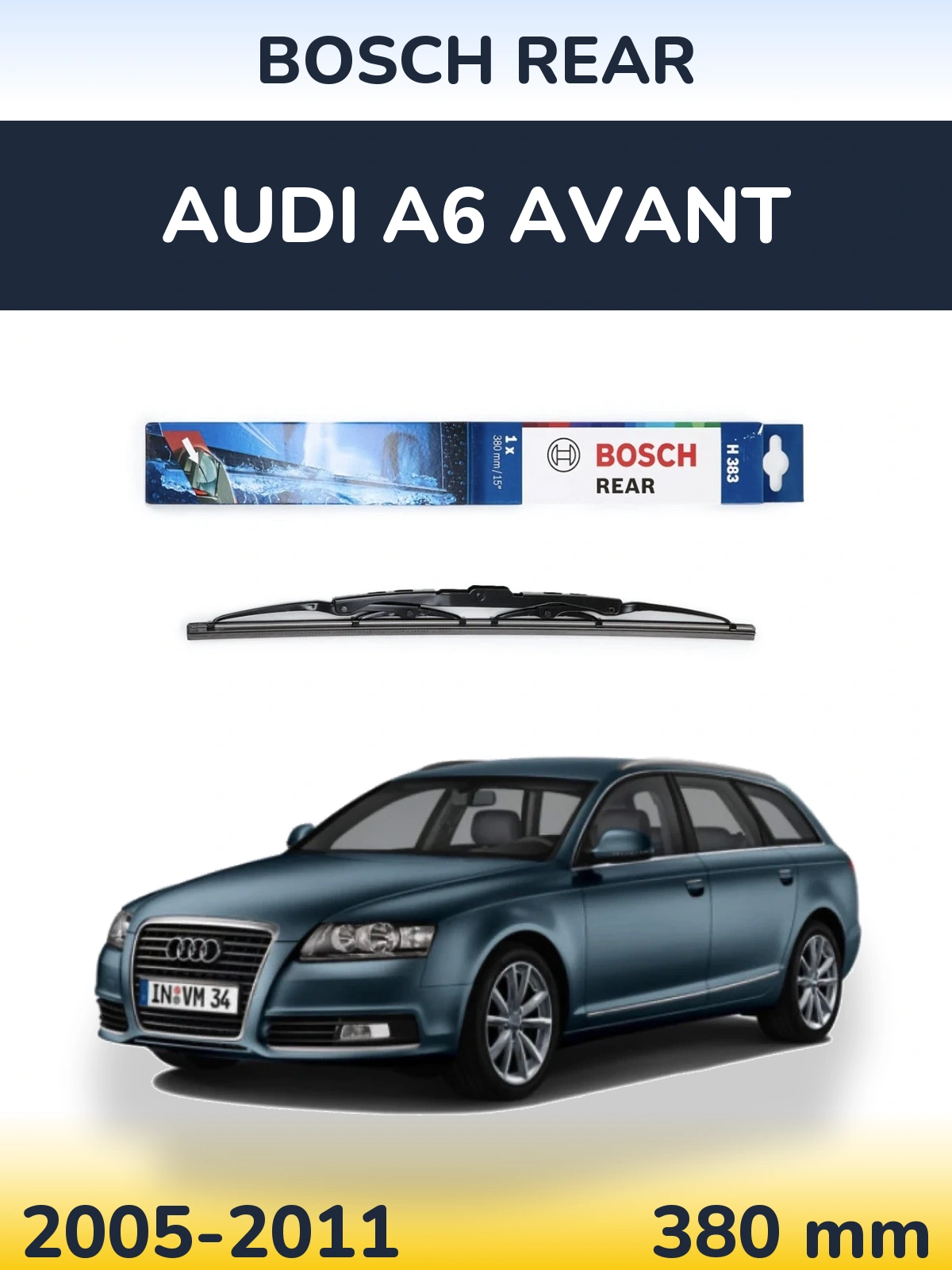 Tylna wycieraczka BOSCH Rear 380 mm do Audi A6 Avant 2005-2011
