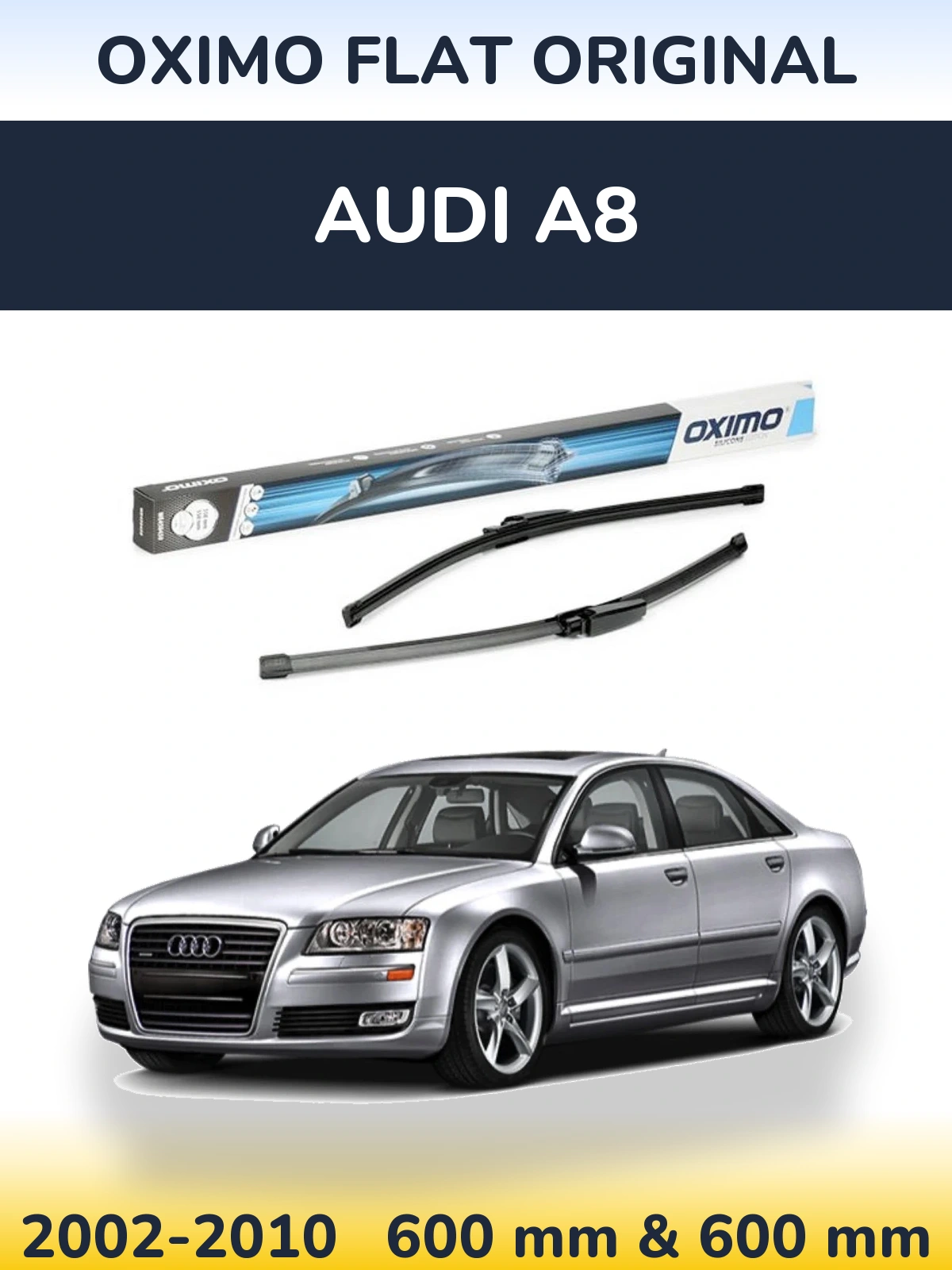 Комплект передних дворников Oximo Flat Original 600 & 575 мм для Audi A8 2002-2010