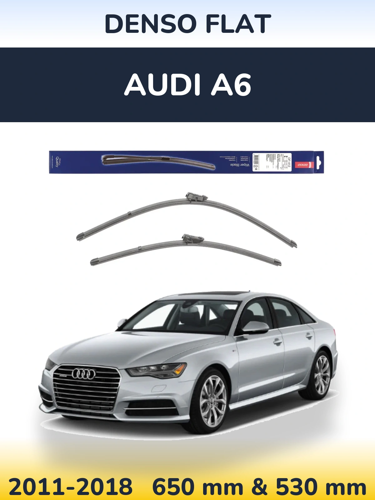 Комплект передніх щіток Denso Flat 650 & 530 мм для Audi A6 2011-2018
