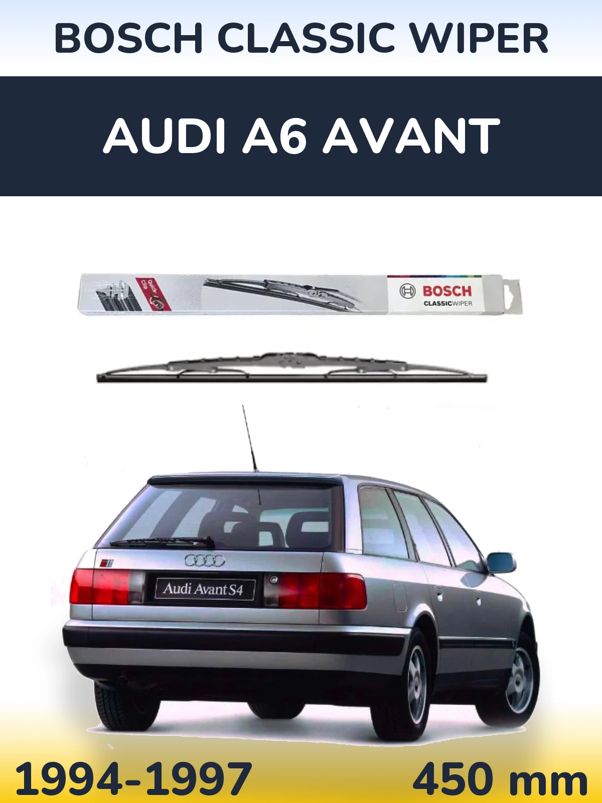 Tylna wycieraczka BOSCH Classic Wiper 450 mm do Audi A6 Avant 1994-1997