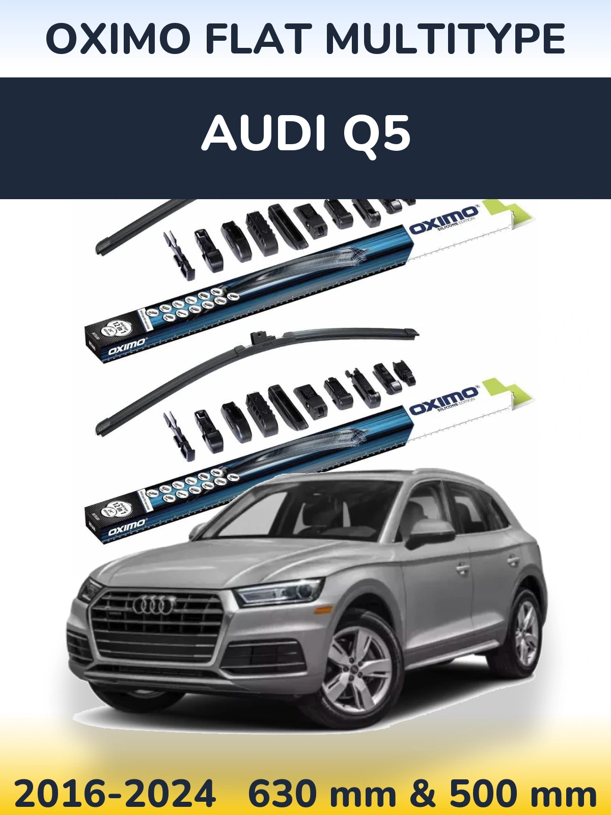 Komplet przednich wycieraczek Oximo Flat MultiType 600 & 500 mm do Audi Q5 2016-2024