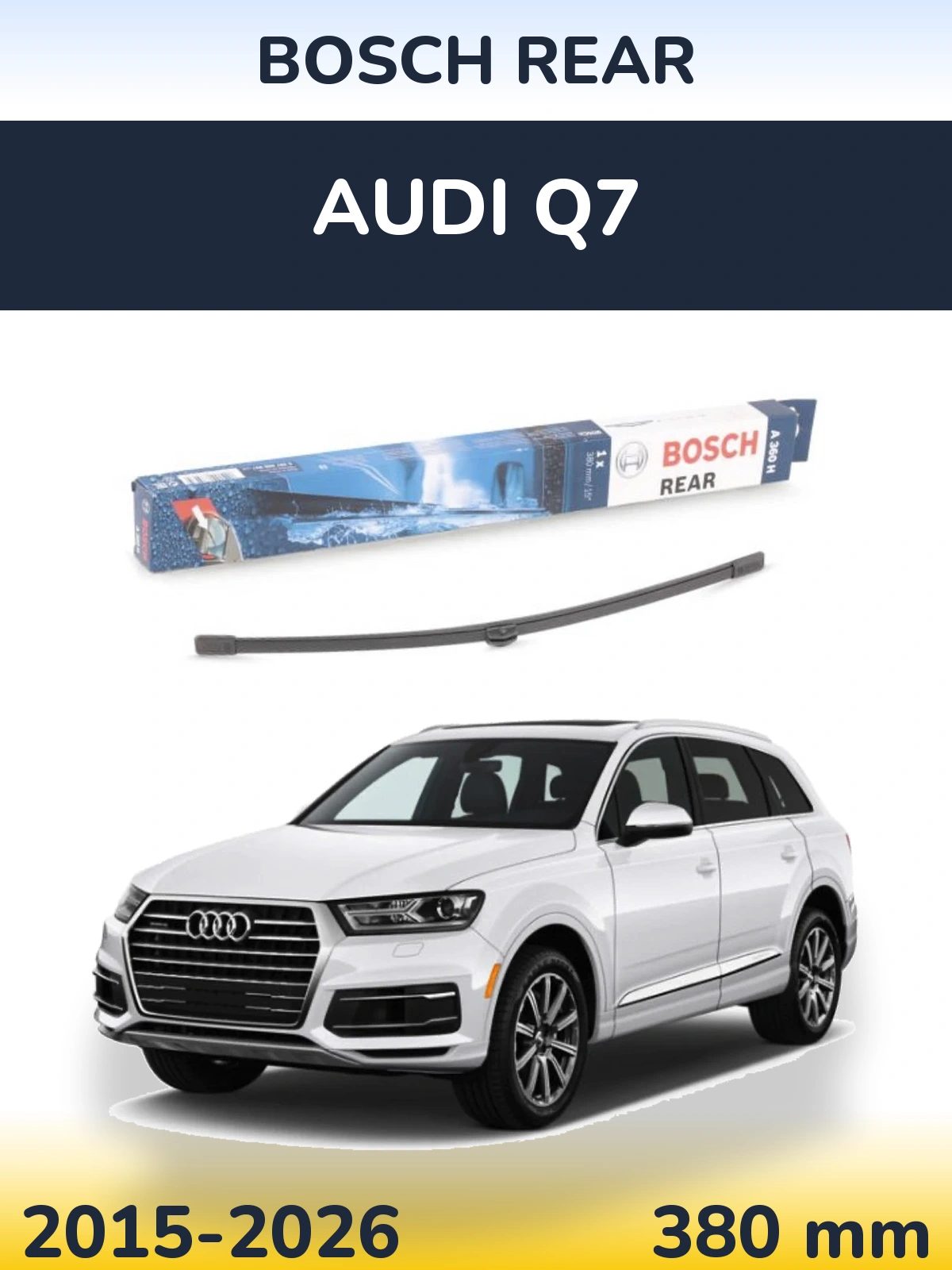 Tylna wycieraczka BOSCH Rear 380 mm do Audi Q7 2015-2026