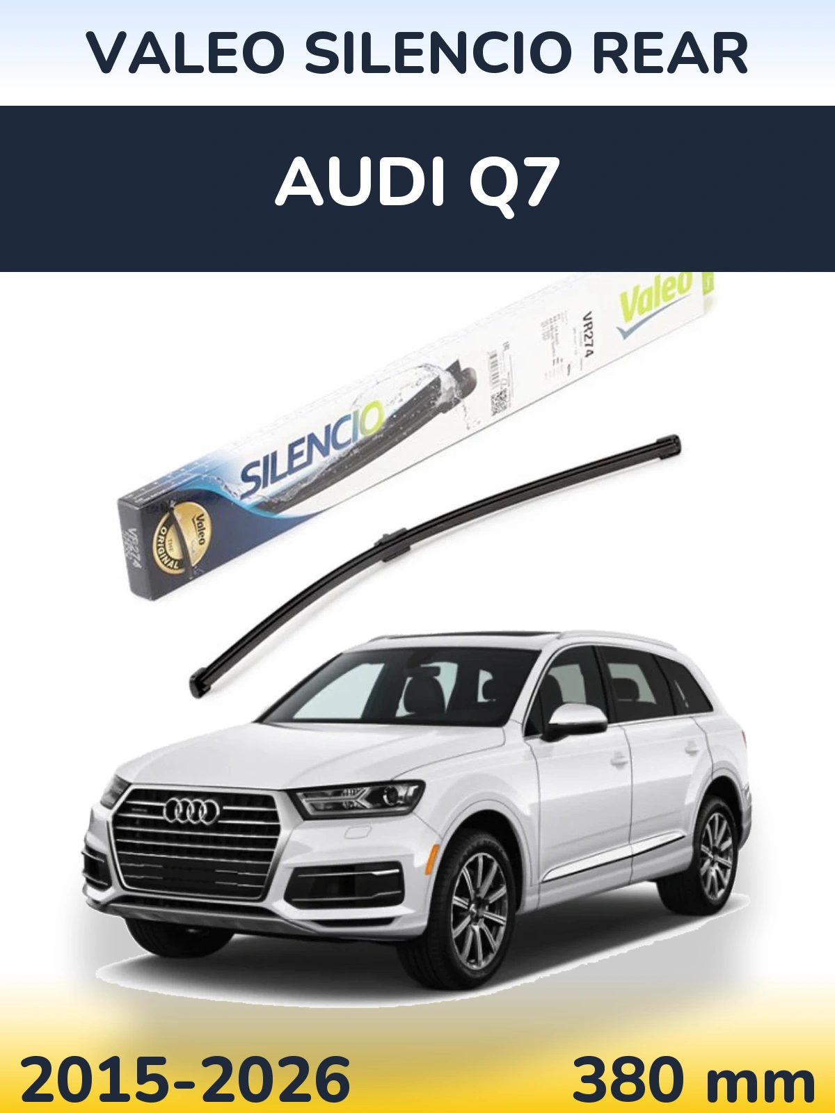 Tylna wycieraczka Valeo Silencio Rear 380 mm do Audi Q7 2015-2026