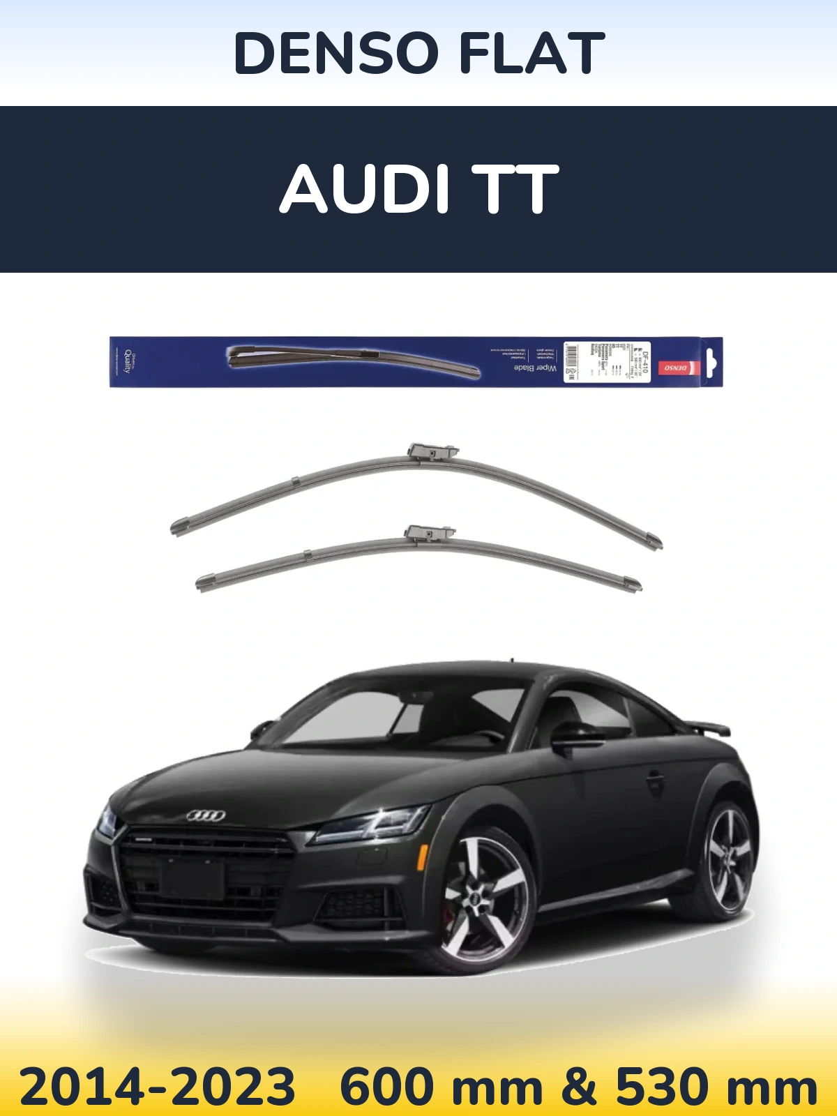 Komplet przednich wycieraczek Denso Flat 600 & 520 mm do Audi TT 2014-2023