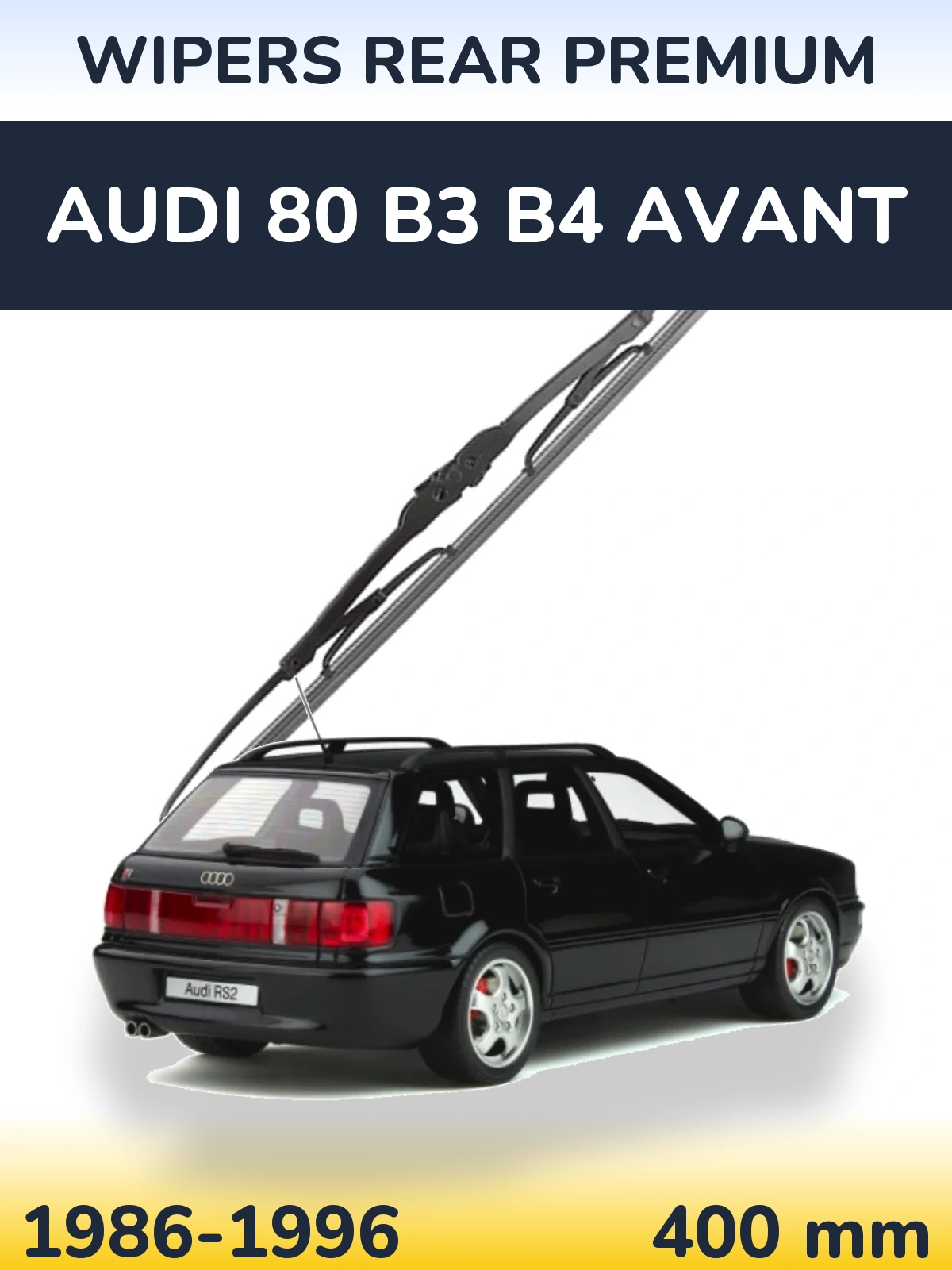 Rear wiper blade WIPERS REAR PREMIUM 400 mm for Audi 80 B3 B4 Avant 1986-1996