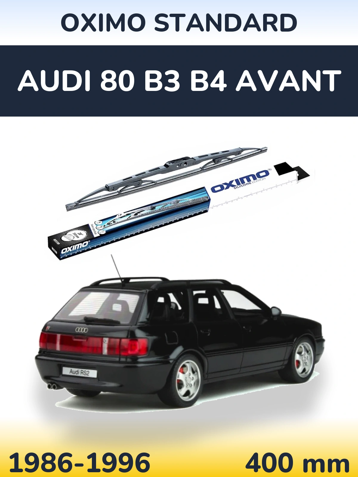 Rear wiper blade Oximo Standard 400 mm for Audi 80 B3 B4 Avant 1986-1996