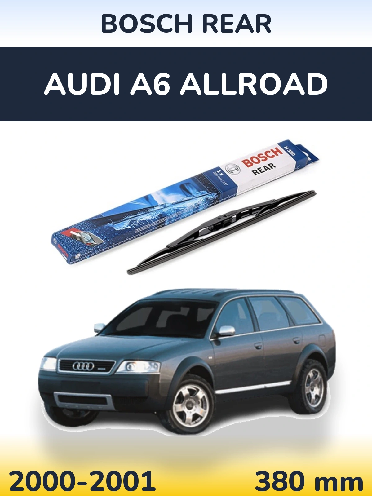 Tylna wycieraczka BOSCH Rear 380 mm do Audi A6 Allroad 2000-2001