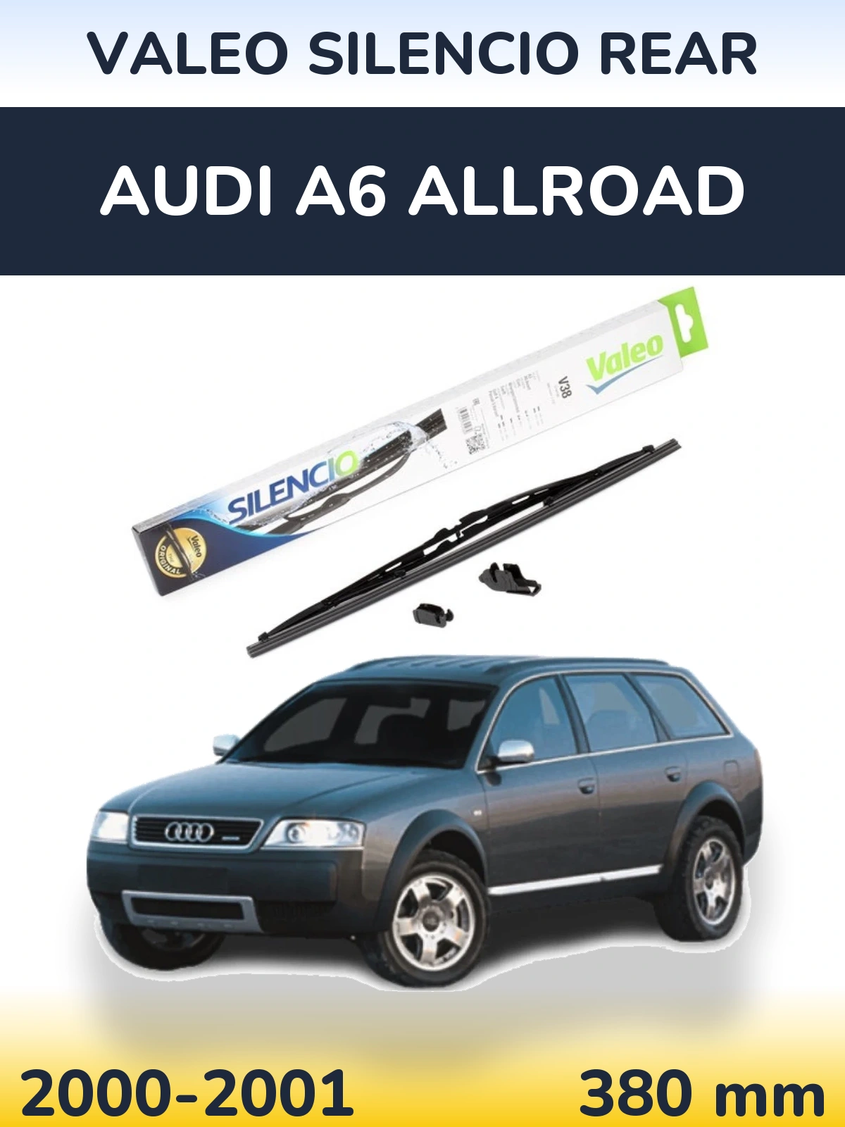 Tylna wycieraczka Valeo Silencio Rear 380 mm do Audi A6 Allroad 2000-2001