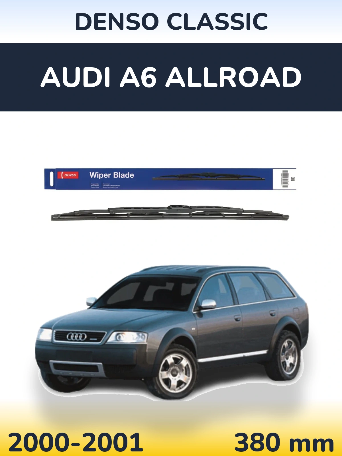 Tylna wycieraczka Denso Classic 380 mm do Audi A6 Allroad 2000-2001