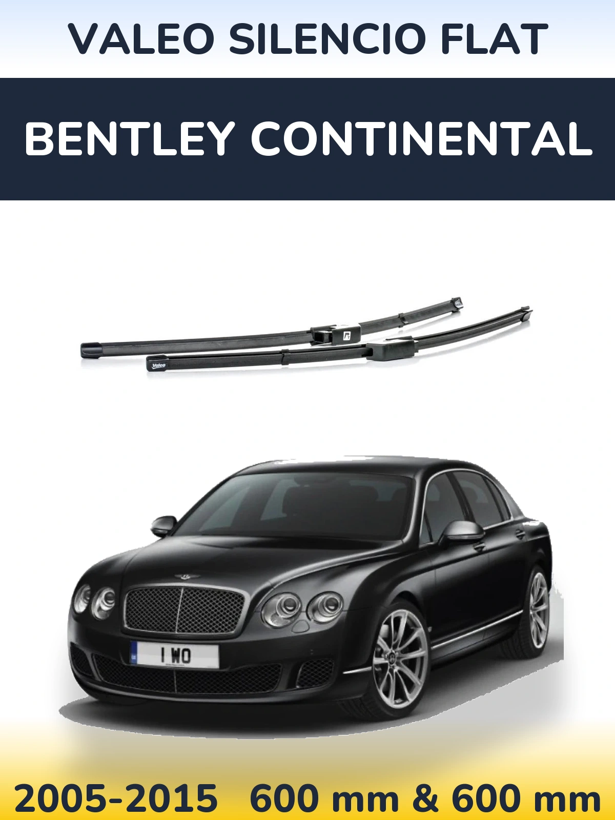 Комплект передних дворников Valeo Silencio Flat 590 & 580 мм для Bentley Continental 2005-2015